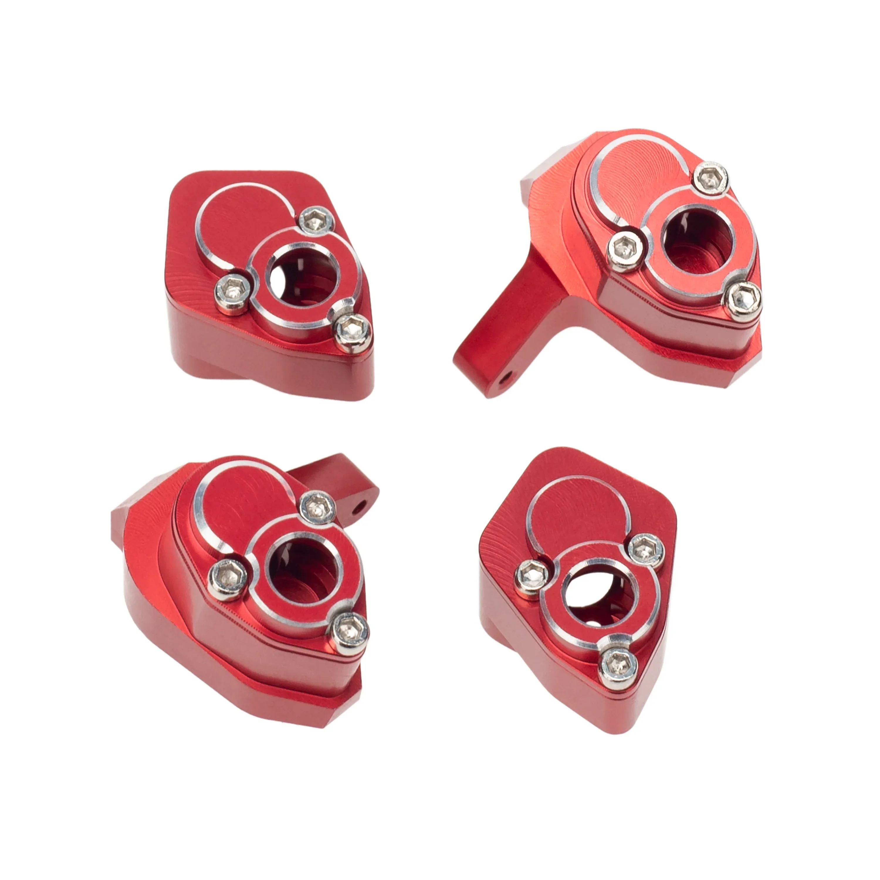 MEUS Racing Front & Rear Axle Refit High Lift Portal Axles Kit, CNC Machined Aluminum Portal Axle Units Upgrades Accessories Parts for Axial SCX24 90081 C10 Jeep - Red - Image 4
