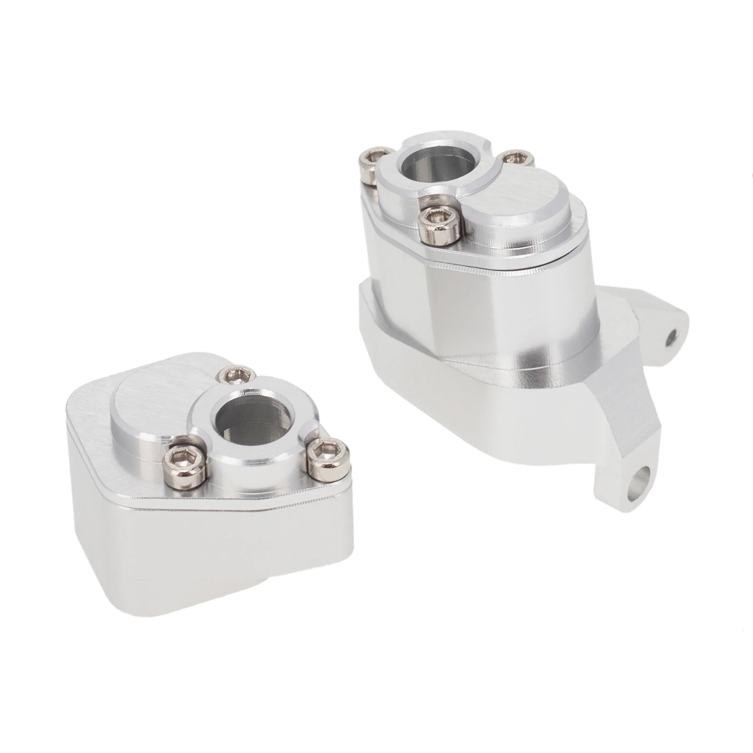 MEUS Racing Front & Rear Axle Refit High Lift Portal Axles Kit, CNC Machined Aluminum Portal Axle Units Upgrades Accessories Parts for Axial SCX24 90081 C10 Jeep - Silver - Image 4
