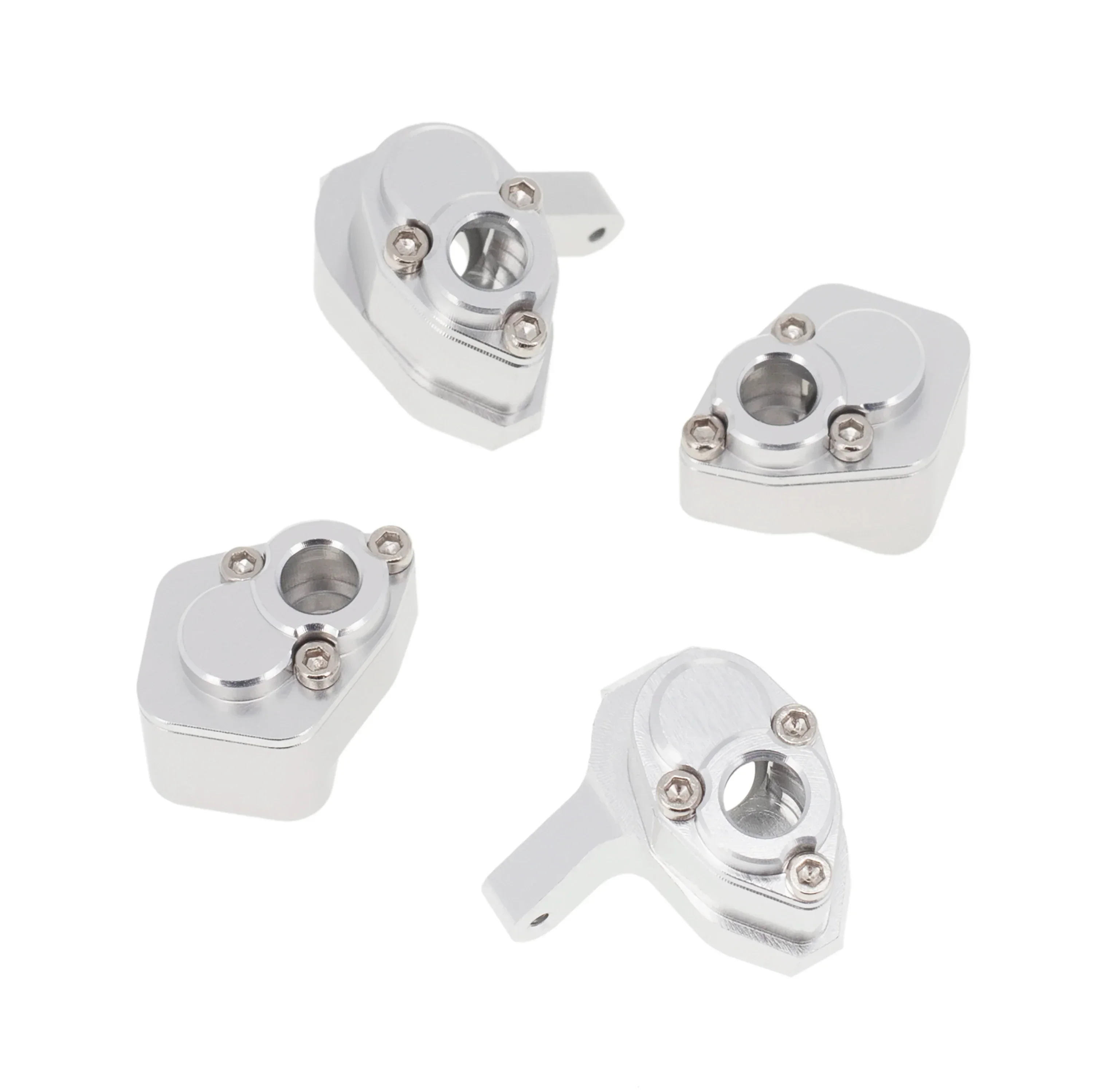 MEUS Racing Front & Rear Axle Refit High Lift Portal Axles Kit, CNC Machined Aluminum Portal Axle Units Upgrades Accessories Parts for Axial SCX24 90081 C10 Jeep - Silver - Image 5