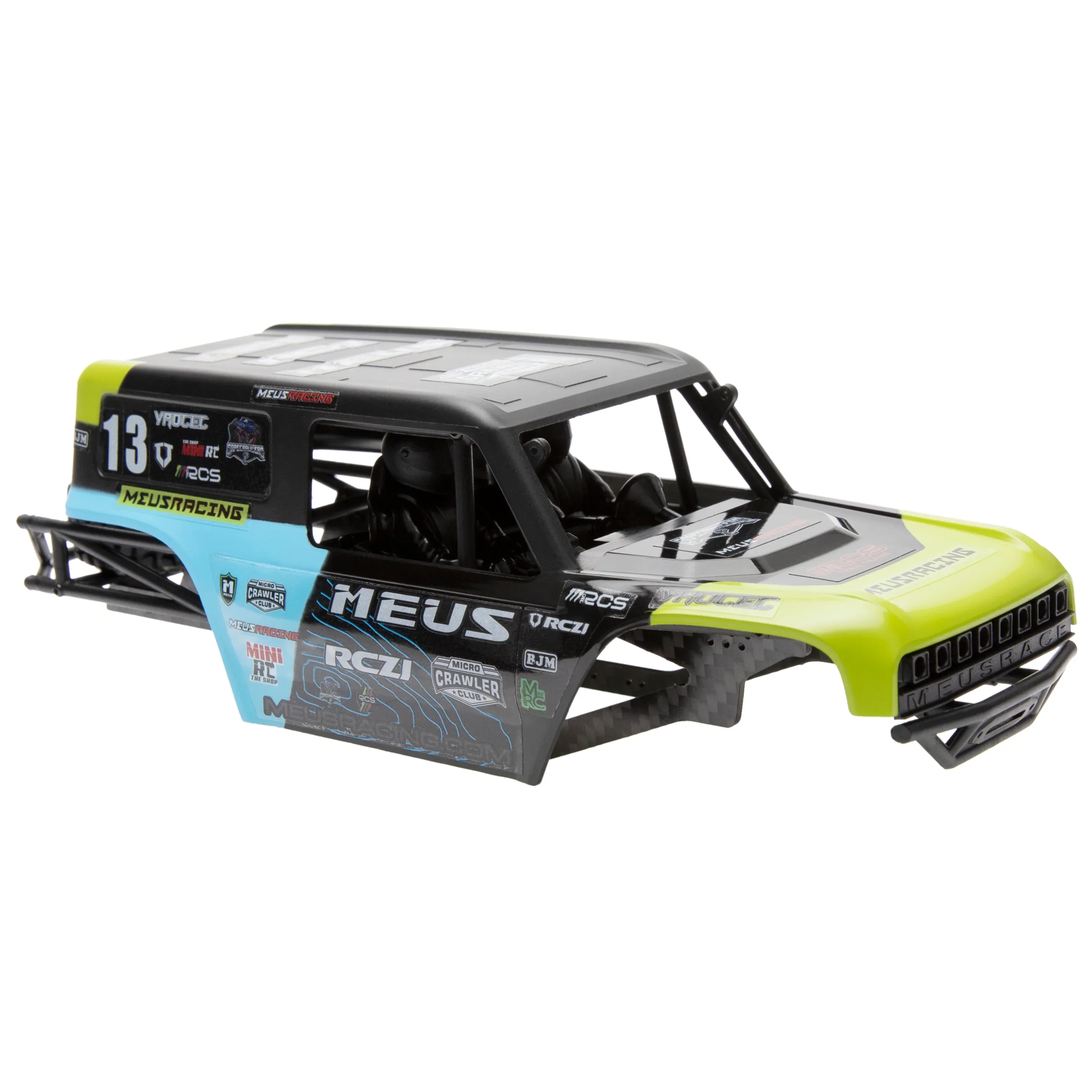 MEUS Racing MB24 Body 5.2in 132MM Axial Shell Body ABS+Nylon Carbon Fiber Frame For 1/24 Axial SCX24 Bronco Deadbolt JLU B-17 C10 - GREEN - Image 4