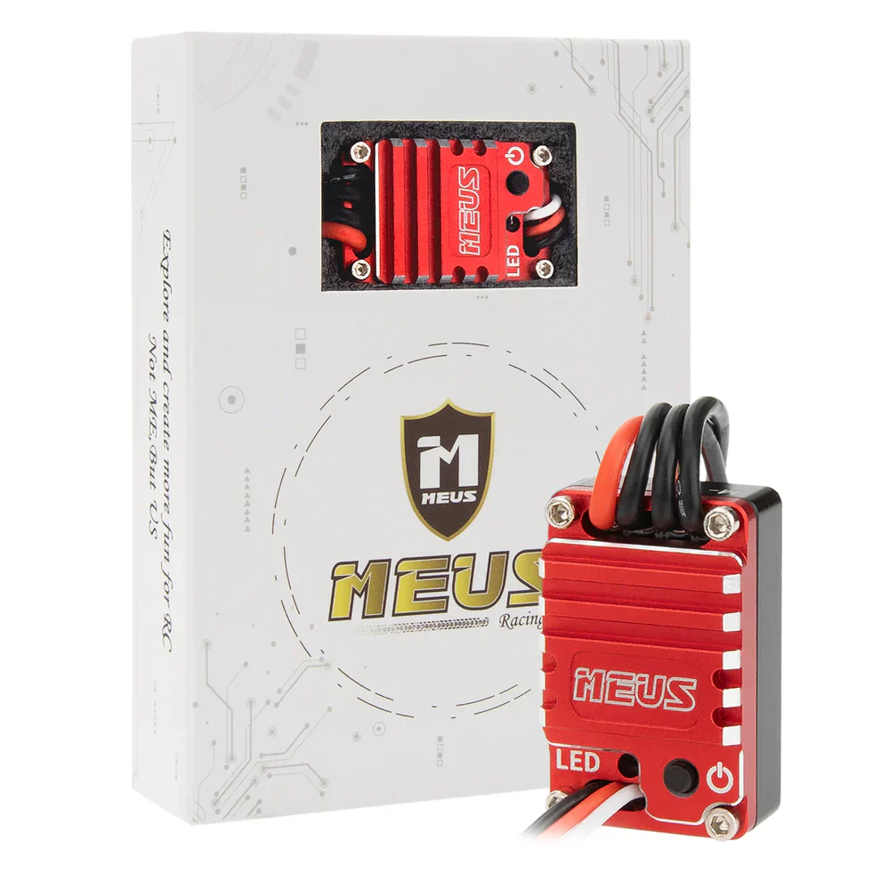 MEUS Racing ME25 25A Brushed Mini ESC for 1/24 SCX24 AX24 FCX24 1/18 TRX4M Ascent-18 RC Crawler