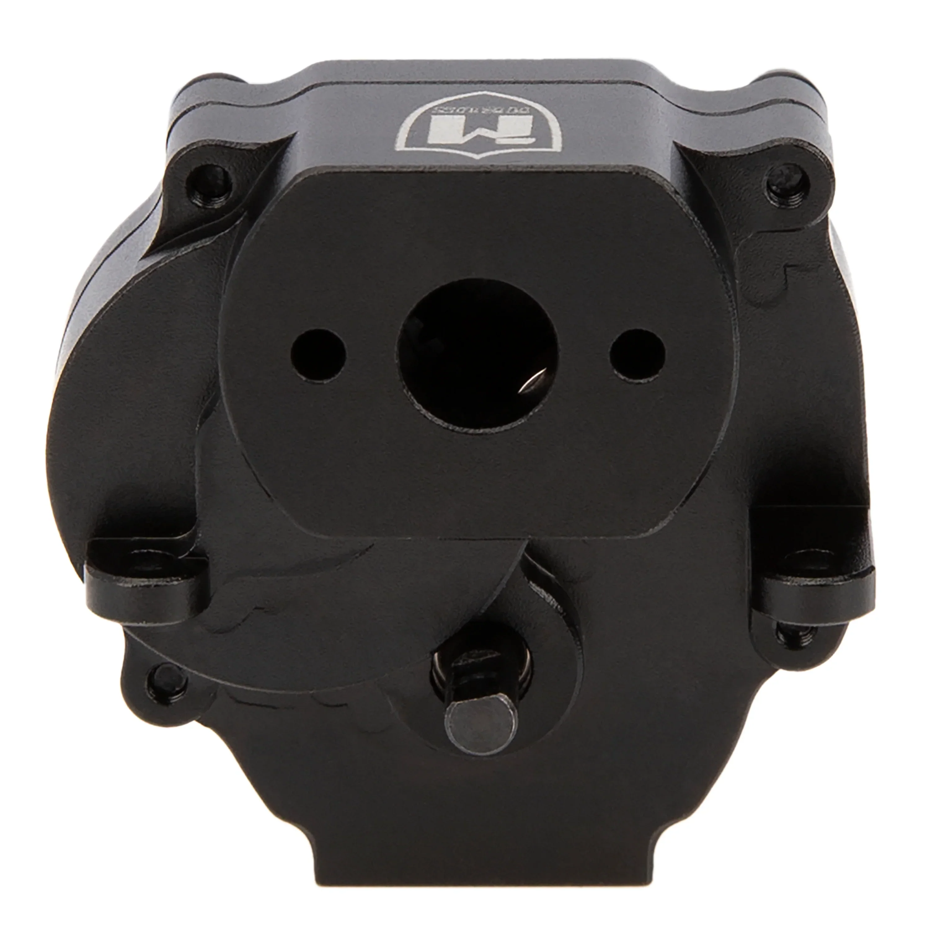 MEUS RACING Metal Gearbox Assembly Aluminum Transmission Housing with Steel Internal Gears for TRX-4M TRX4M 1/18 RC Crawler Car Upgrade Parts - BLACK