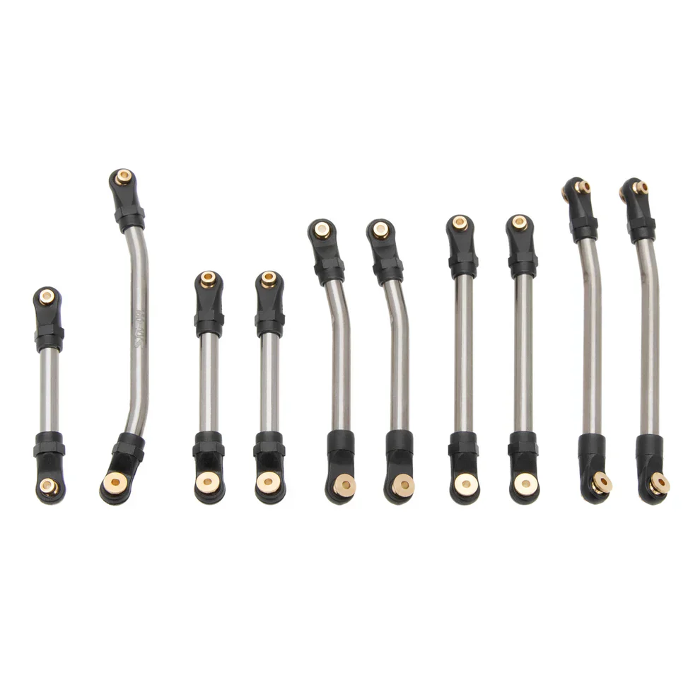 MEUS Racing Metal High Clearance Chassis & Steering Links for 1/24 SCX24 C10 Bronco Wrangler - Image 13