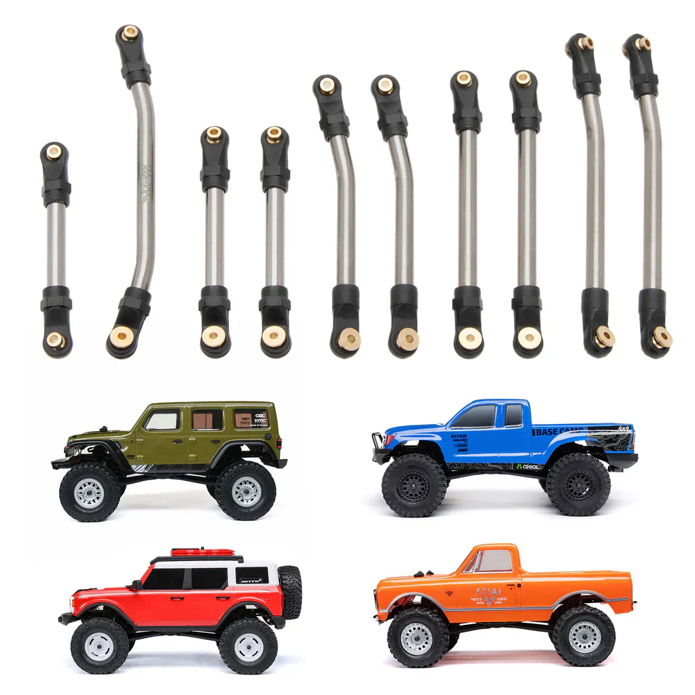 MEUS Racing Metal High Clearance Chassis & Steering Links for 1/24 SCX24 C10 Bronco Wrangler - Image 15