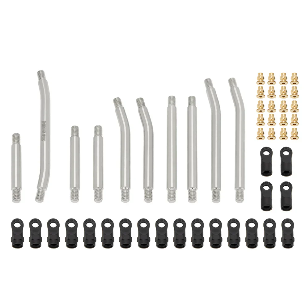 MEUS Racing Metal High Clearance Chassis & Steering Links for 1/24 SCX24 C10 Bronco Wrangler - Image 2