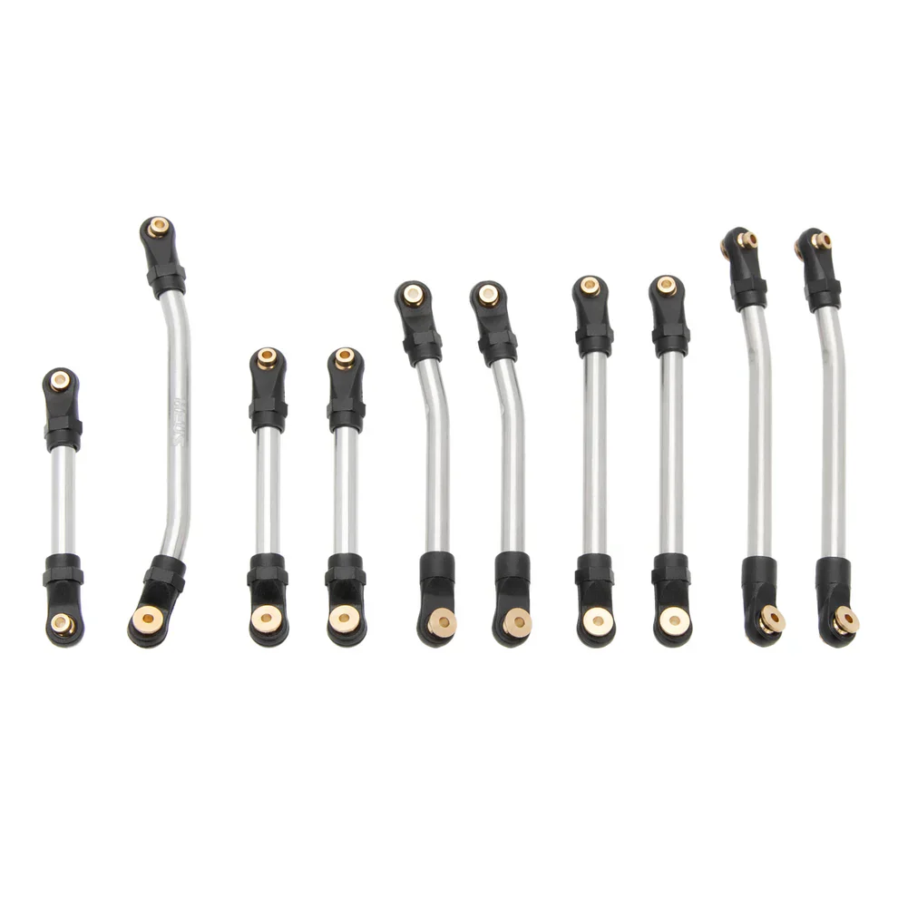 MEUS Racing Metal High Clearance Chassis & Steering Links for 1/24 SCX24 C10 Bronco Wrangler - Image 6