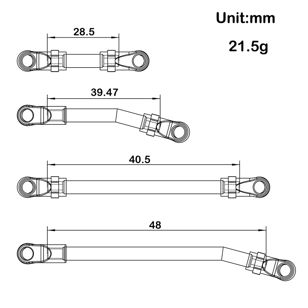 MEUS Racing Metal High Clearance Chassis & Steering Links for 1/24 SCX24 C10 Bronco Wrangler - Image 7