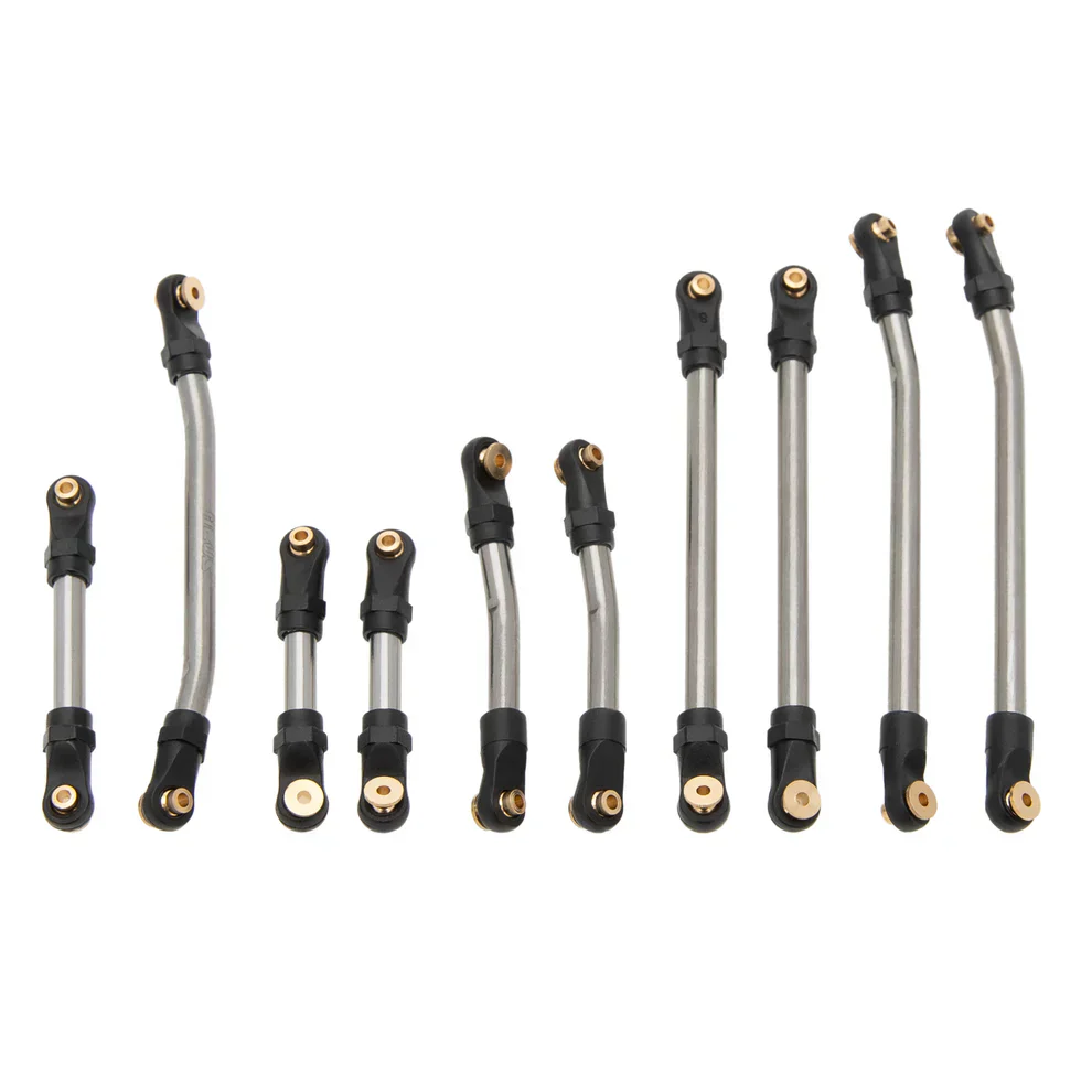 MEUS Racing Metal High Clearance Chassis & Steering Links Set for 1/24 SCX24 Deadbolt Betty - Image 10