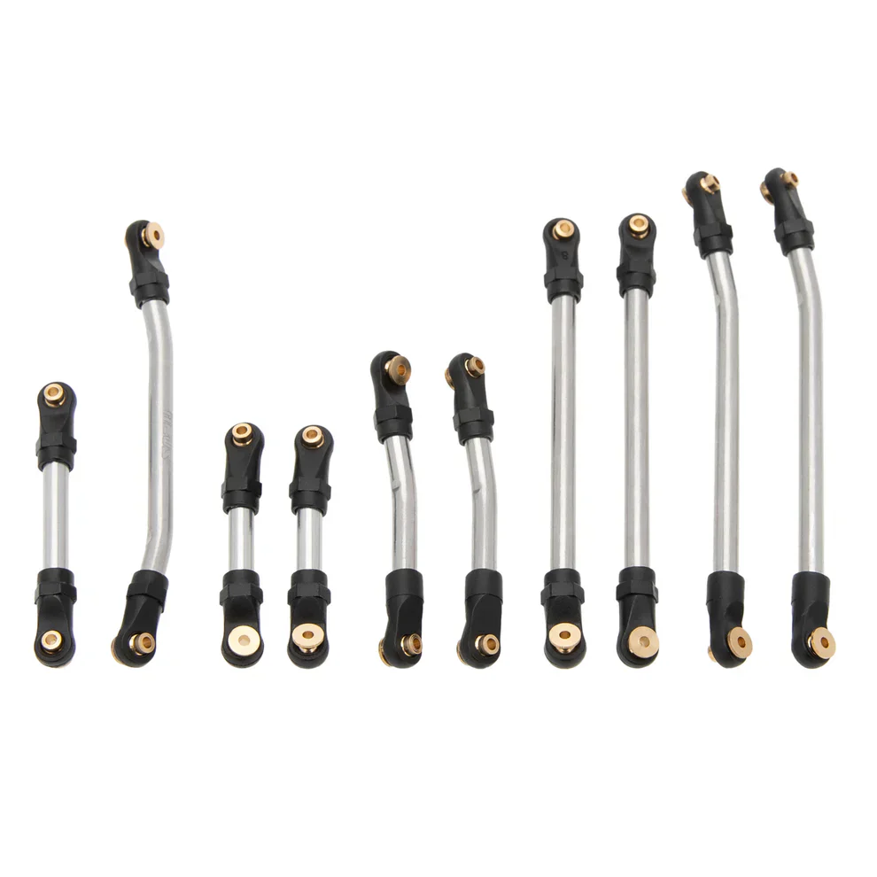 MEUS Racing Metal High Clearance Chassis & Steering Links Set for 1/24 SCX24 Deadbolt Betty - Image 4