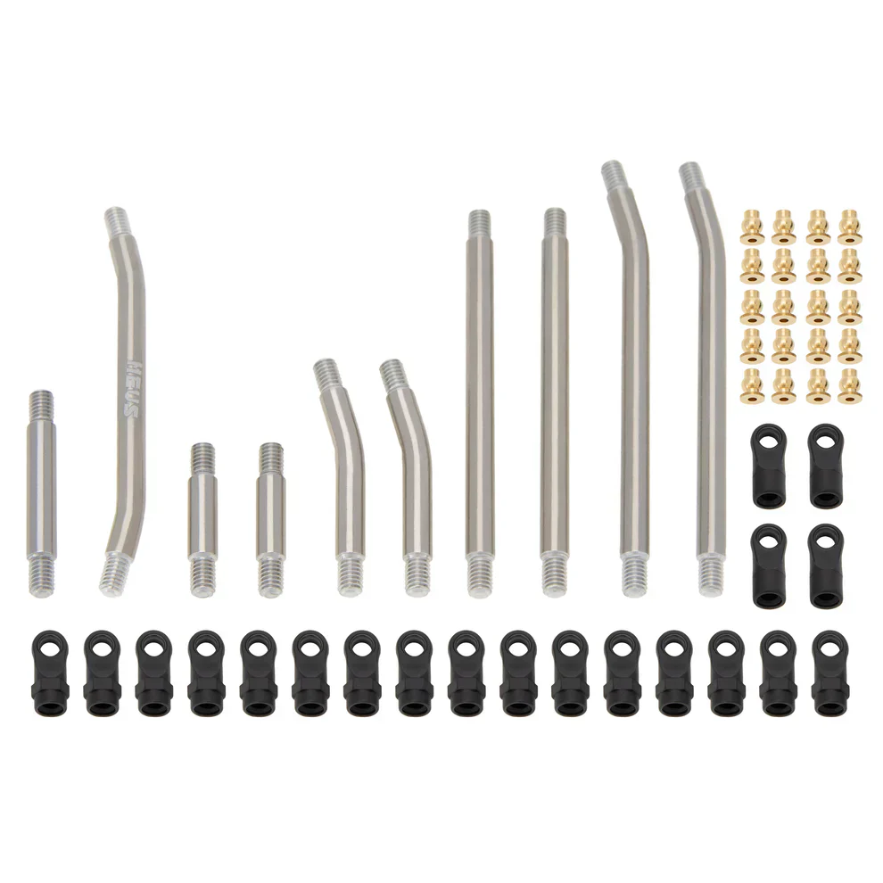 MEUS Racing Metal High Clearance Chassis & Steering Links Set for 1/24 SCX24 Deadbolt Betty - Image 8
