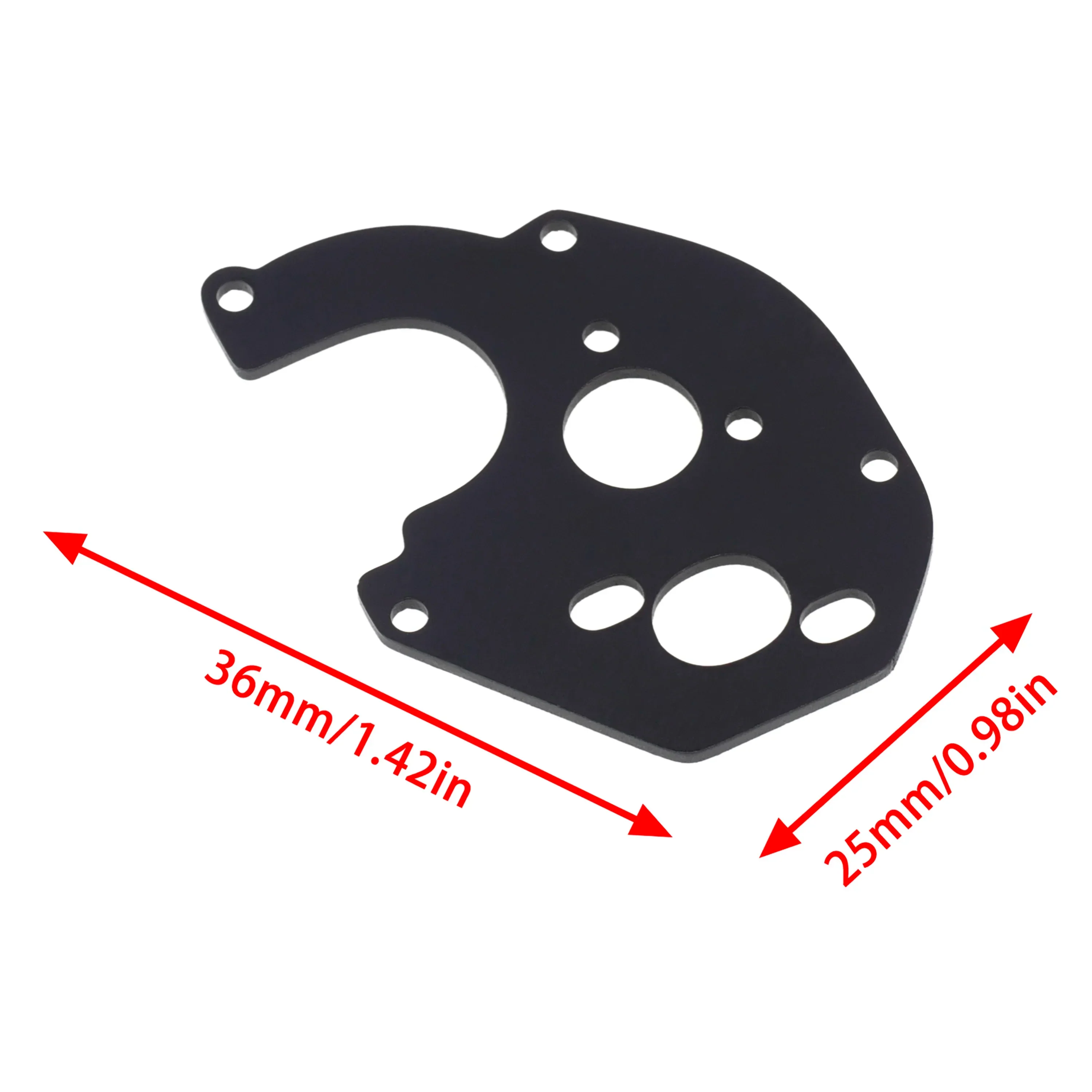 MEUS Racing Metal Motor Plate Aluminum Alloy Motor Mount Plate for 1/24 Axial SCX24 90081 C10 RC Car Upgrade Parts (Black) - Image 3