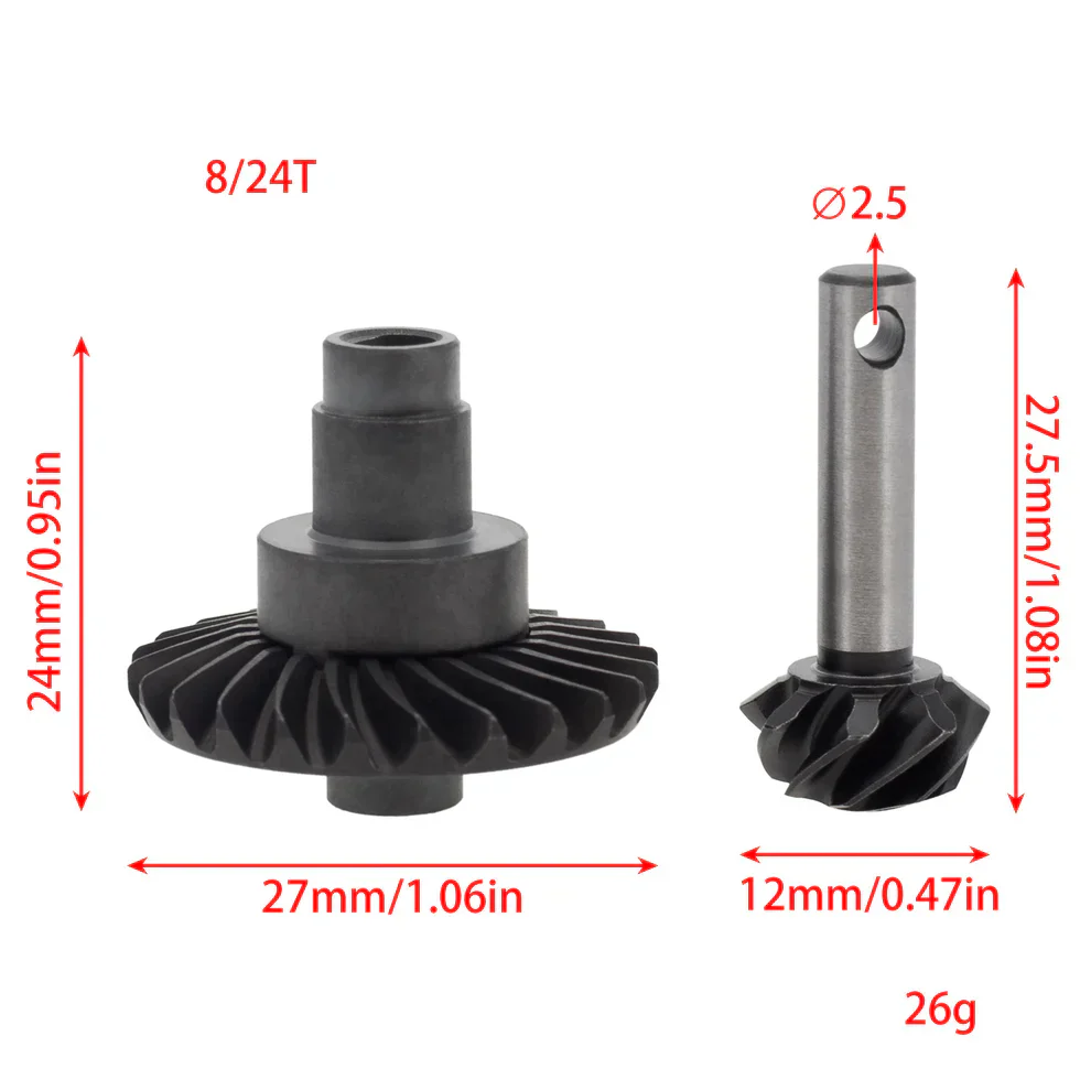 MEUS Racing Overdrive Underdrive Steel Helical Diff Axle Gears For 1/10 SCX10 II SCX10 III SCX10 Pro AR44, AR45 Axles - Image 6