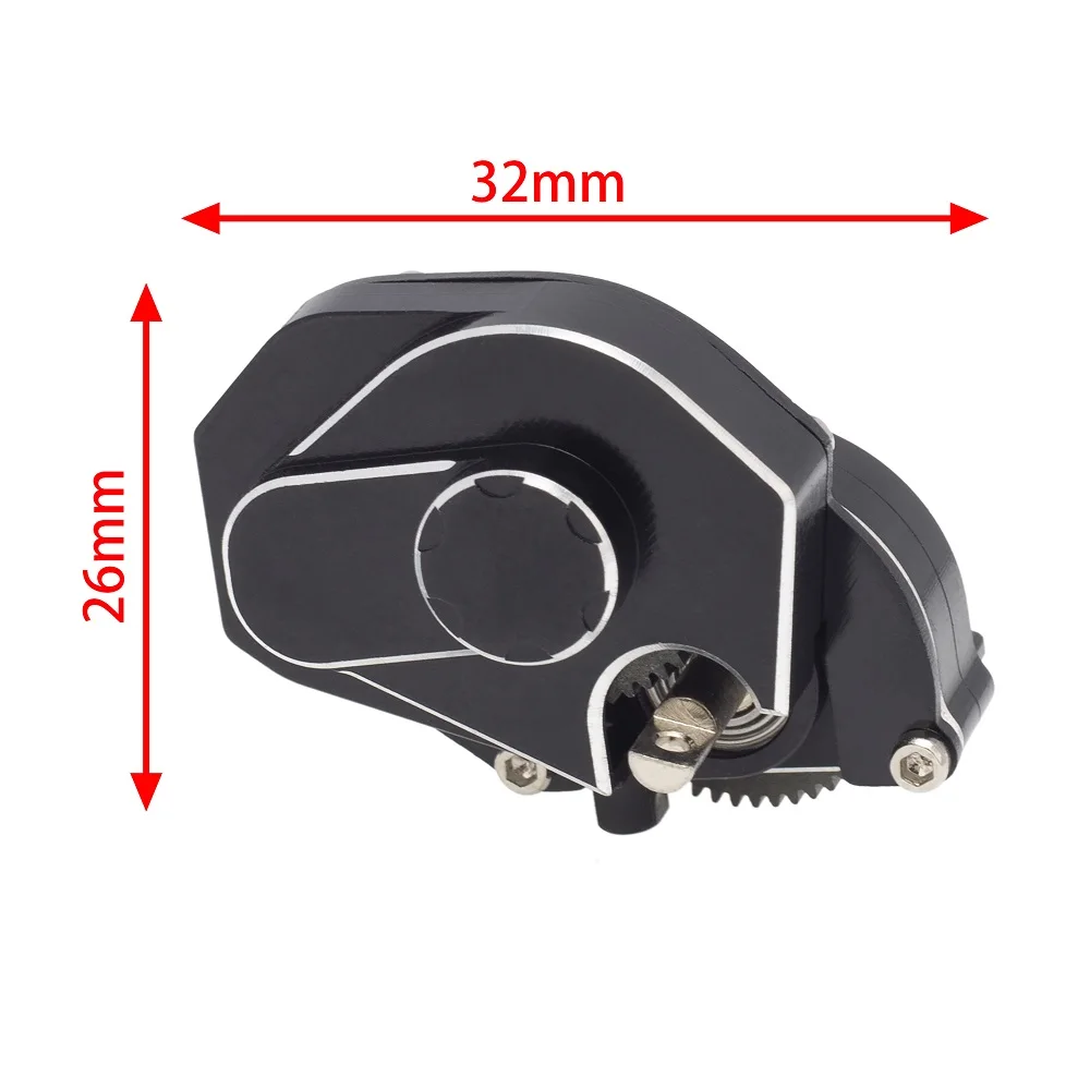 MEUS Racing RC Crawler Aluminum Transmission Gearbox, Assembled Transmission Case Complete Gearbox Upgrade Parts for 1/24 Axial SCX24 Deadbolt 90081 C10 Wrangler (Black) - Image 5