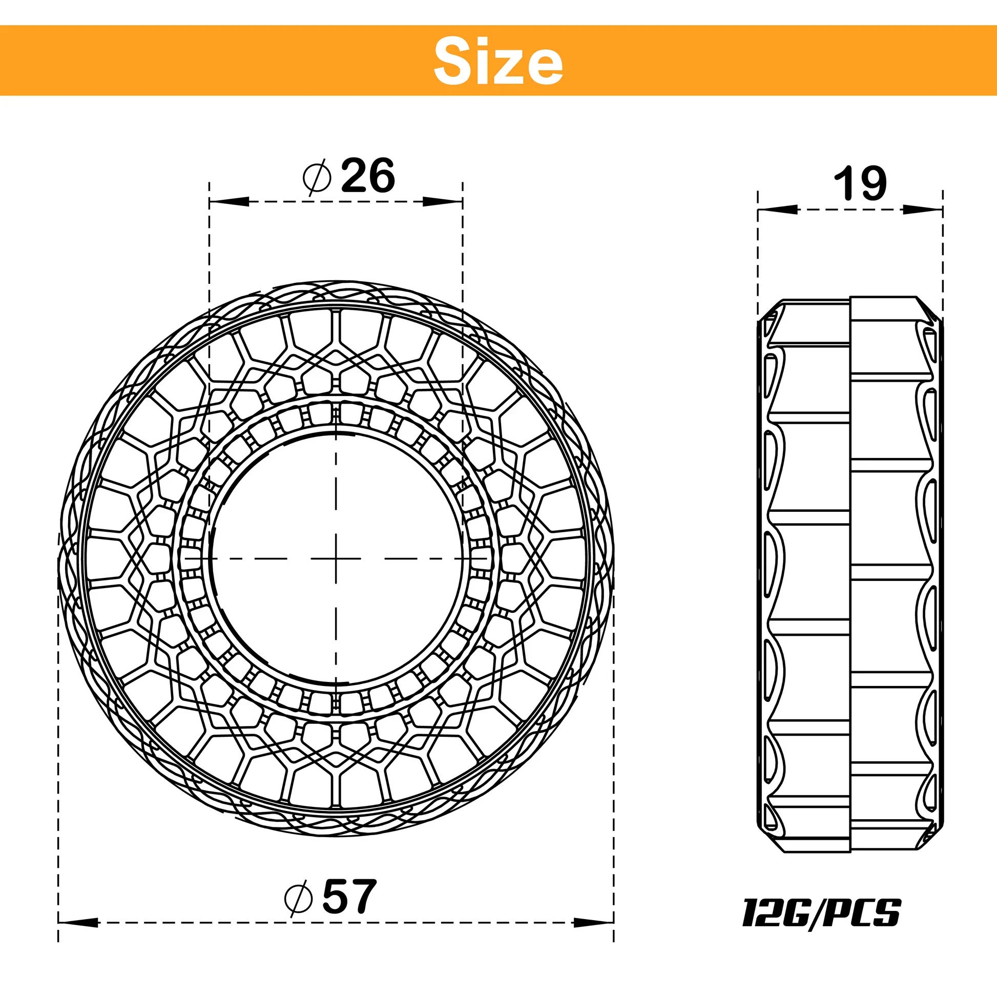 MEUS Racing Silicone Rubber Inserts for 62-66mm 1.0" Tires - Image 6