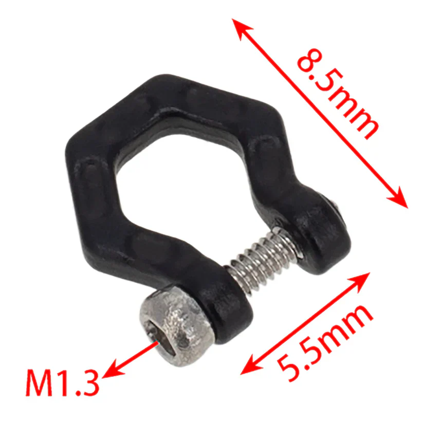 MEUS Racing Simulation U-shaped Metal Shackle Trailer Hook for SCX24 TRX4M - Model B Square - Image 3
