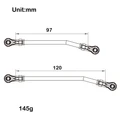 MEUS Racing Stainless Steel 324mm Wheelbase Chassis Links For 1/10 Axial Capra 1.9 UTB RC Crawlers - Image 3