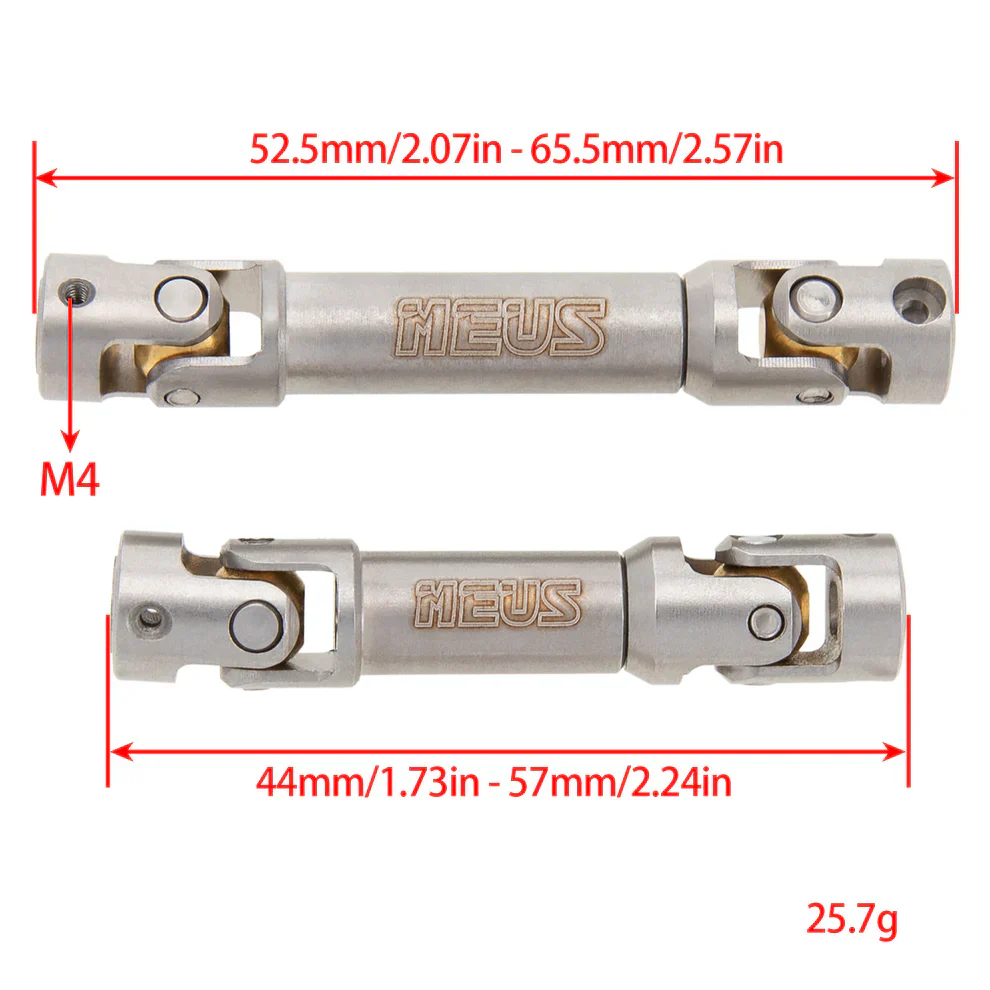MEUS Racing Stainless Steel Drive Shafts For 1/18 Redcat Ascent-18 RC Crawler - Image 3
