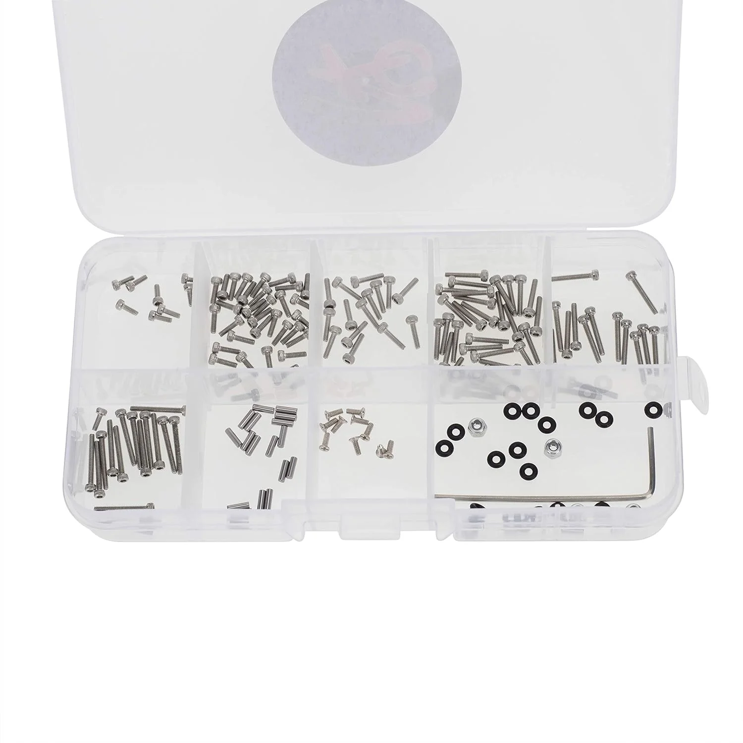 Meus Racing Stainless Steel Full Car Screws Screw Box Set for Axial SCX24 90081 Model Car Accessories - Image 2