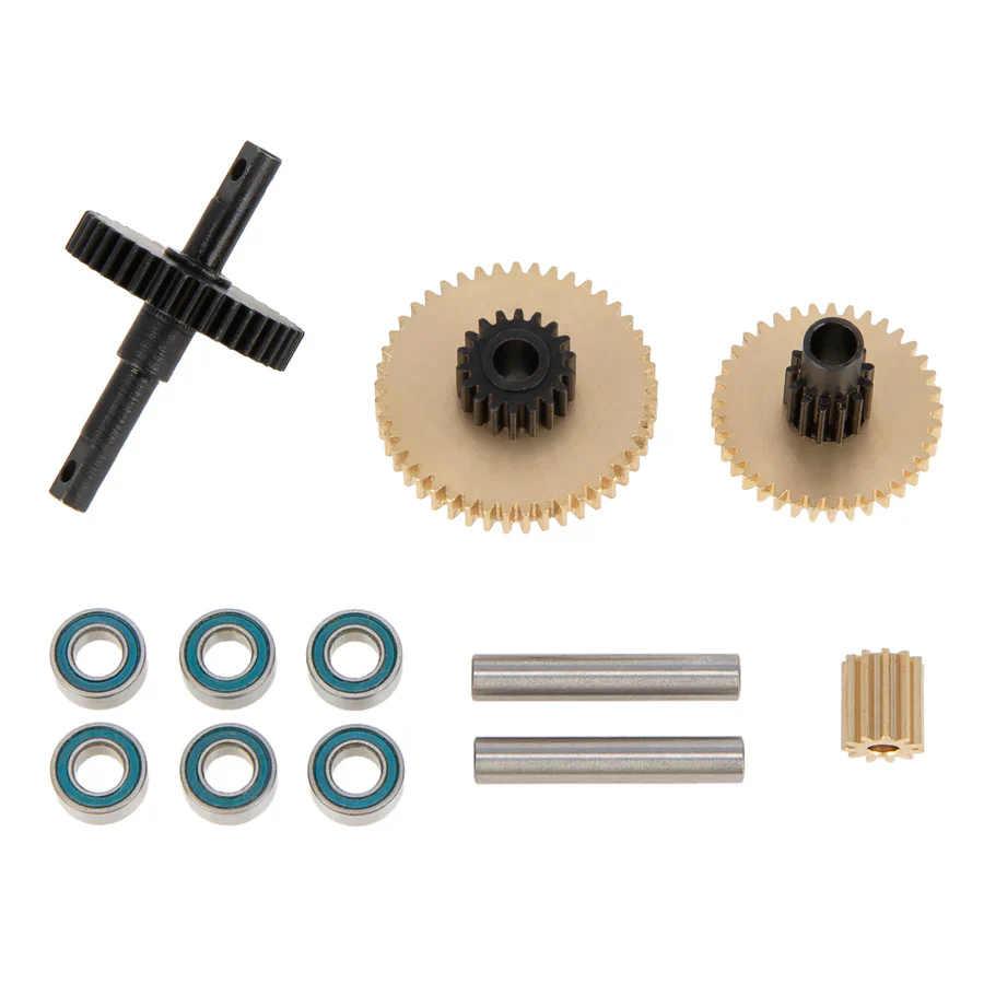 MEUS RACING Steel Low Range Transmission Gear Set Upgrade Parts for TRX-4M TRX4M Bronco Defender 1/18 RC Crawler Car (25.87:1)