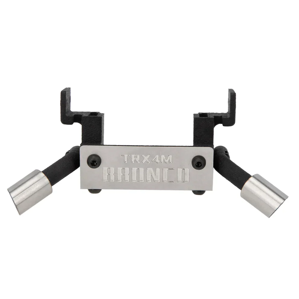 Meus Racing Tailpipe 3D Printed Plastic and Stainless Steel Exhaust Pipe for 1/18 TRX4M Bronco - Image 2