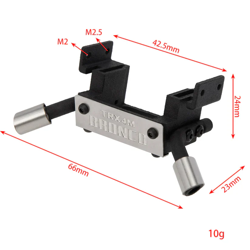 Meus Racing Tailpipe 3D Printed Plastic and Stainless Steel Exhaust Pipe for 1/18 TRX4M Bronco - Image 4