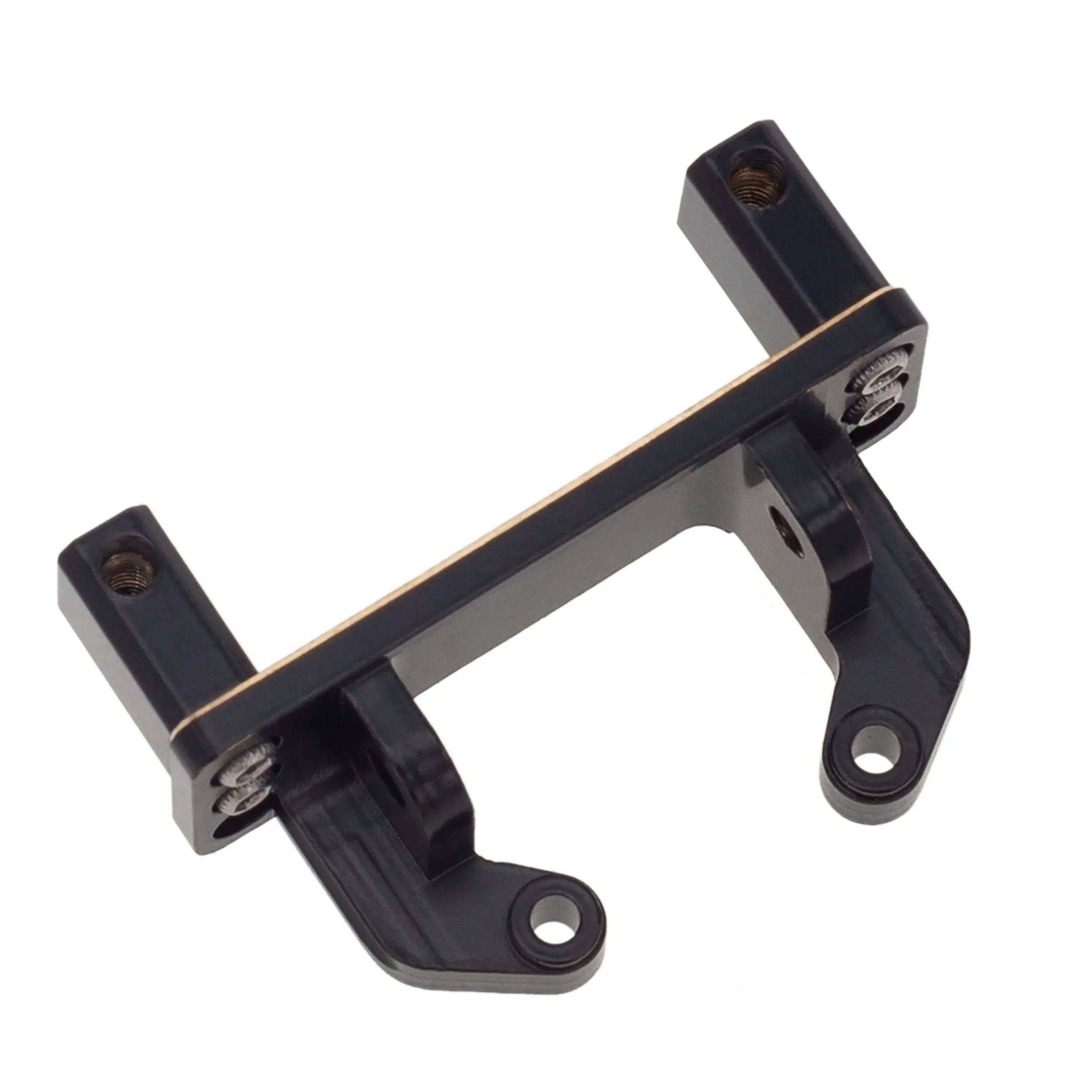 MEUS Racing TRX4M Adjustable Brass Servo Mount Horizontal Servo Mount Stainless Steel Linkage Kit for 1/18 TRX4M Bronco Defender RC Crawler Upgrade Parts (Brass Mount+ Steering Horn) - Image 5