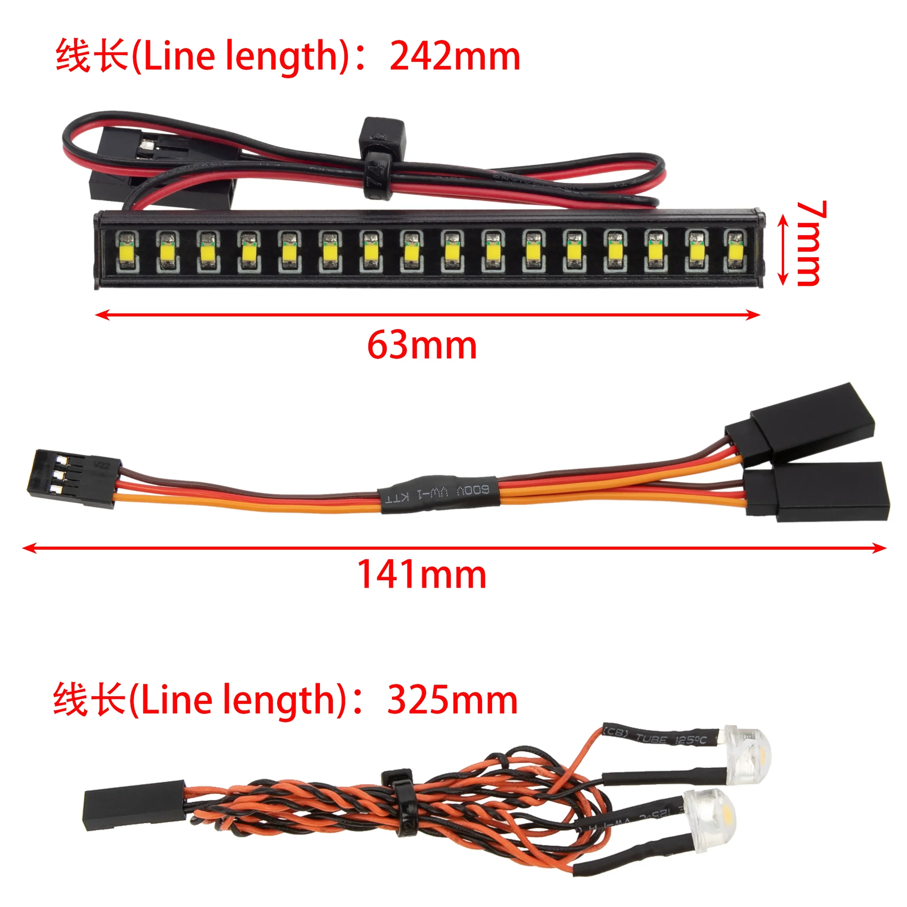 MEUS Racing TRX4M Ripper 16LED Light Kit Lemon Yellow + 8MM Headlight for 1/18 TRX4M Ripper V1 V2 - Image 7