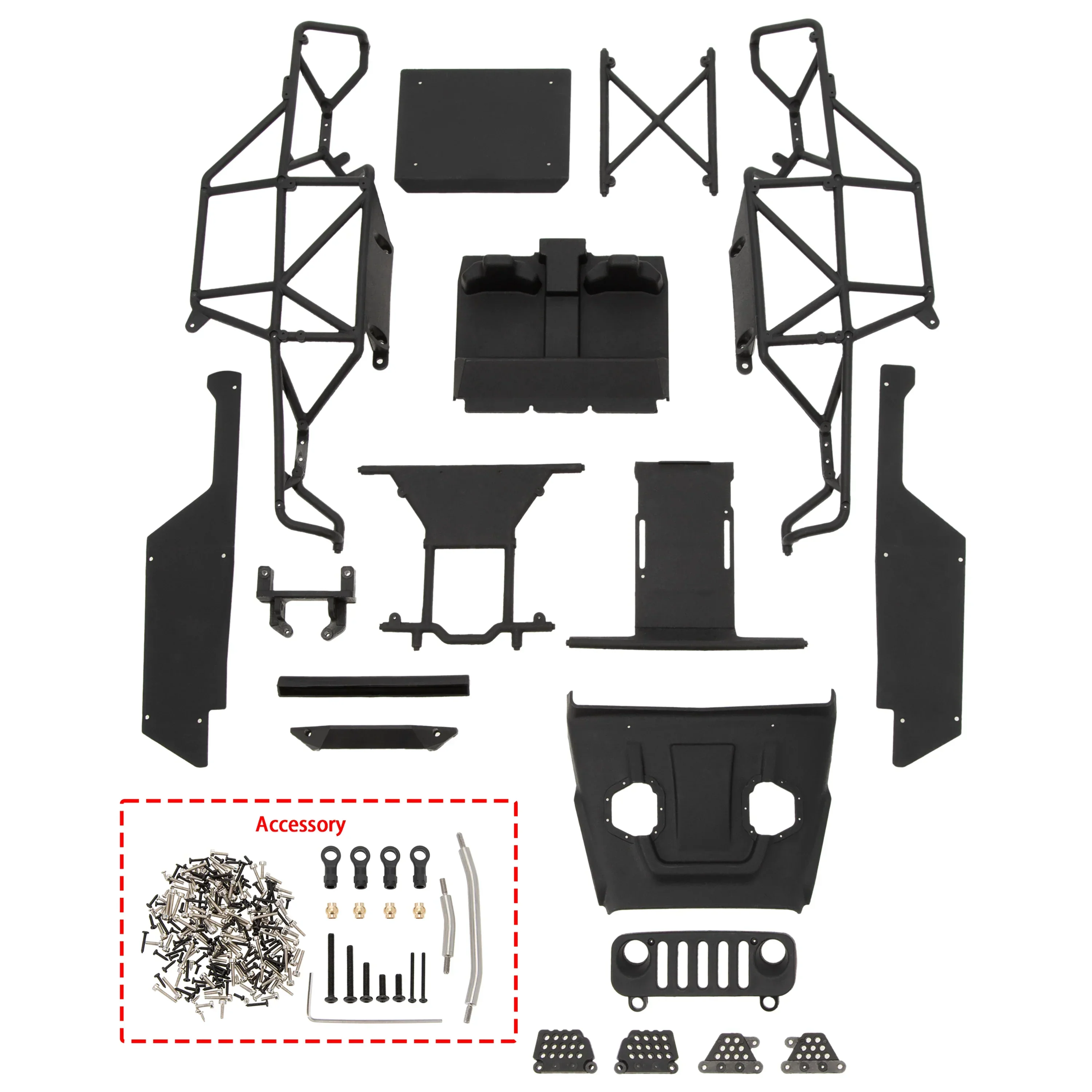 MEUS RACING TRX4M Ripper Nylon Injection Molding V2 Version Nylon Cage Body Shell for 1/18 TRX4M (MEX2-Black) - Image 3