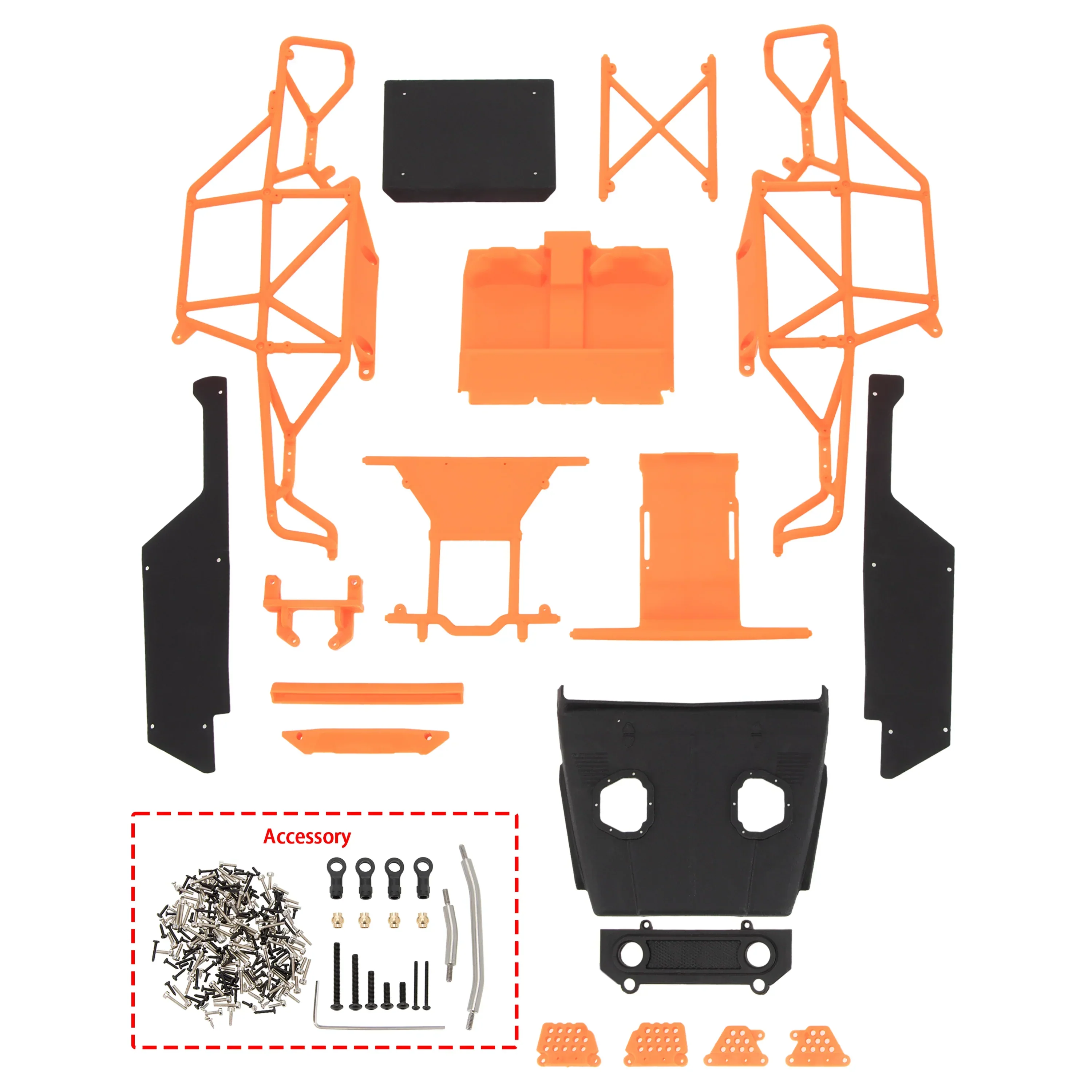 MEUS RACING TRX4M Ripper Nylon Injection molding V2 Version Nylon Cage Body Shell for 1/18 TRX4M (MEX40-Orange) - Image 3