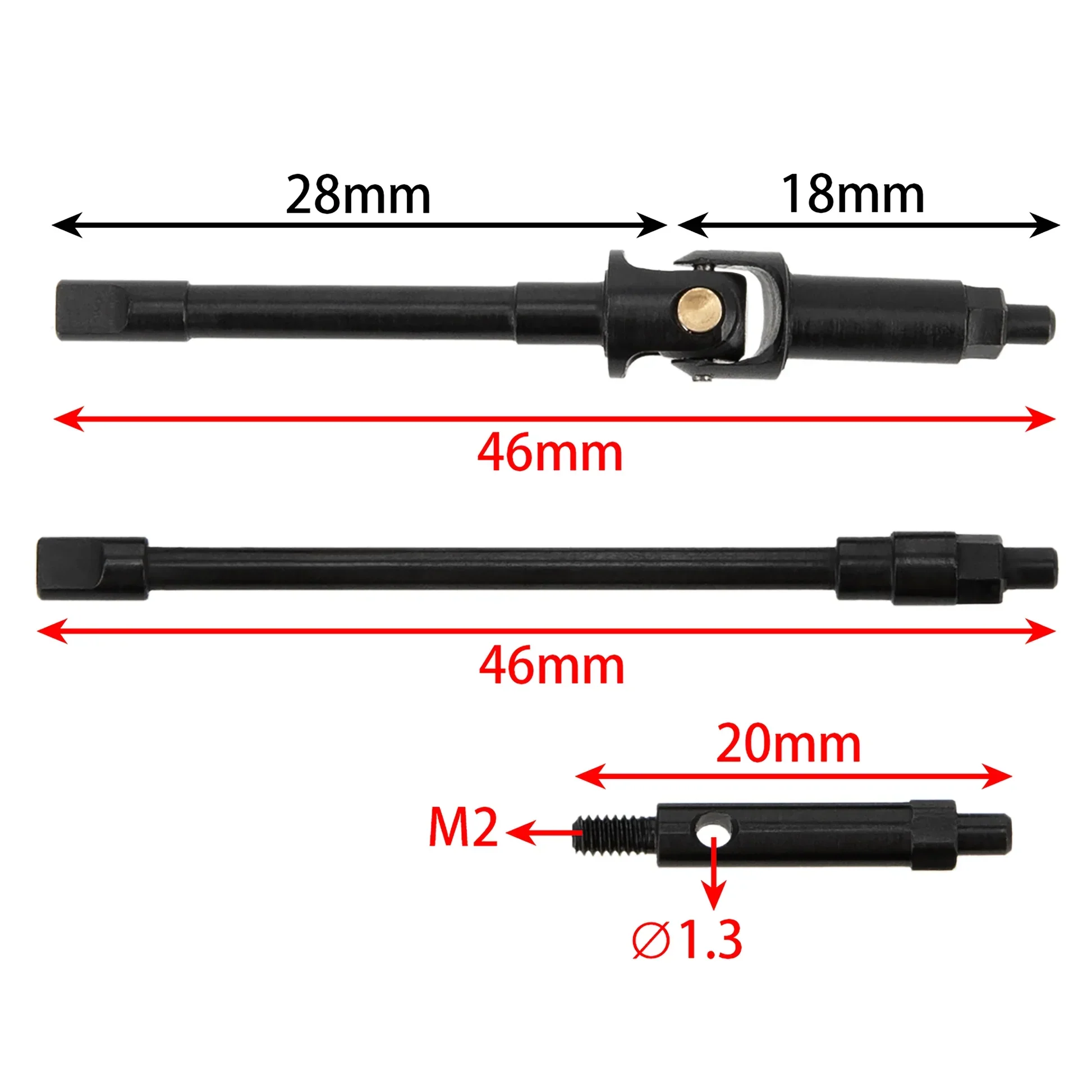 MEUS Racing Universal Joint Drive Shaft Cross Knot CVD Drive Kit for SCX24 MEUS Component Portal Axles - Image 8