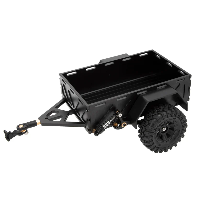 MEUS RACING Utility Trailer Car with Hitch for 1/18 TRX4M - BLACK - Image 2
