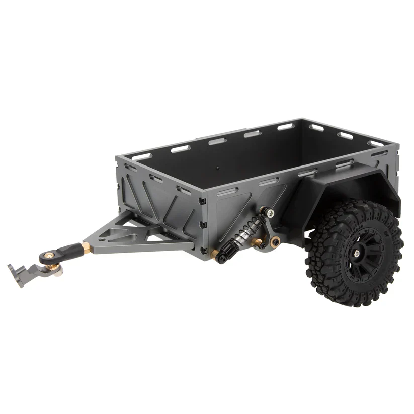 MEUS RACING Utility Trailer Car with Hitch for 1/18 TRX4M - Titanium - Image 4