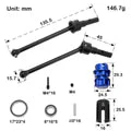 MEUS Racing1/10 RC Steel CV Front Rear Driveshafts Wheel Hex Hub Set for Traxxas Maxx Slash (8654, 7758, 8950X, 8951) - Image 2
