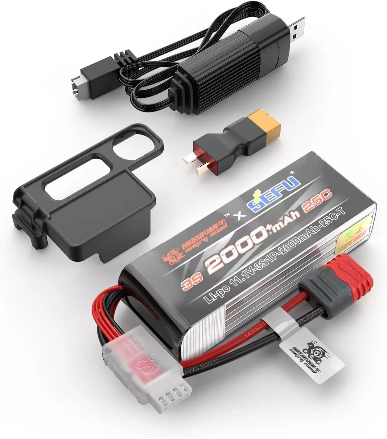 MJX HYPER GO 3S-(25C) 11.1V 2000mAh For 16208/16209/14209/14210/14301/14302/14303 - Image 2