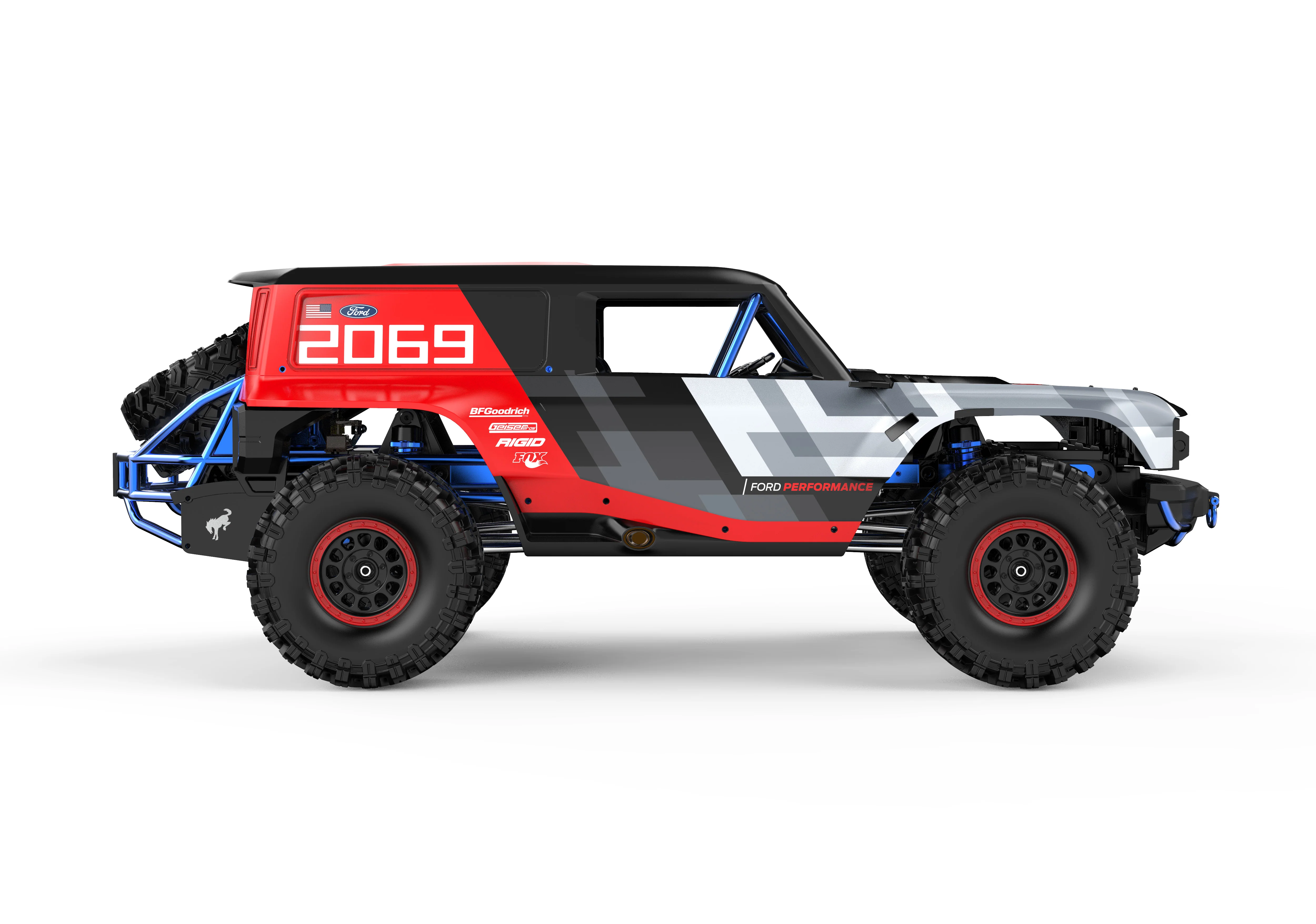 MJX Hyper Go H8PDC 1:8 RC Car  Licensed Ford Bronco R Baja 1000 (Battery & Charger Included) - Image 3