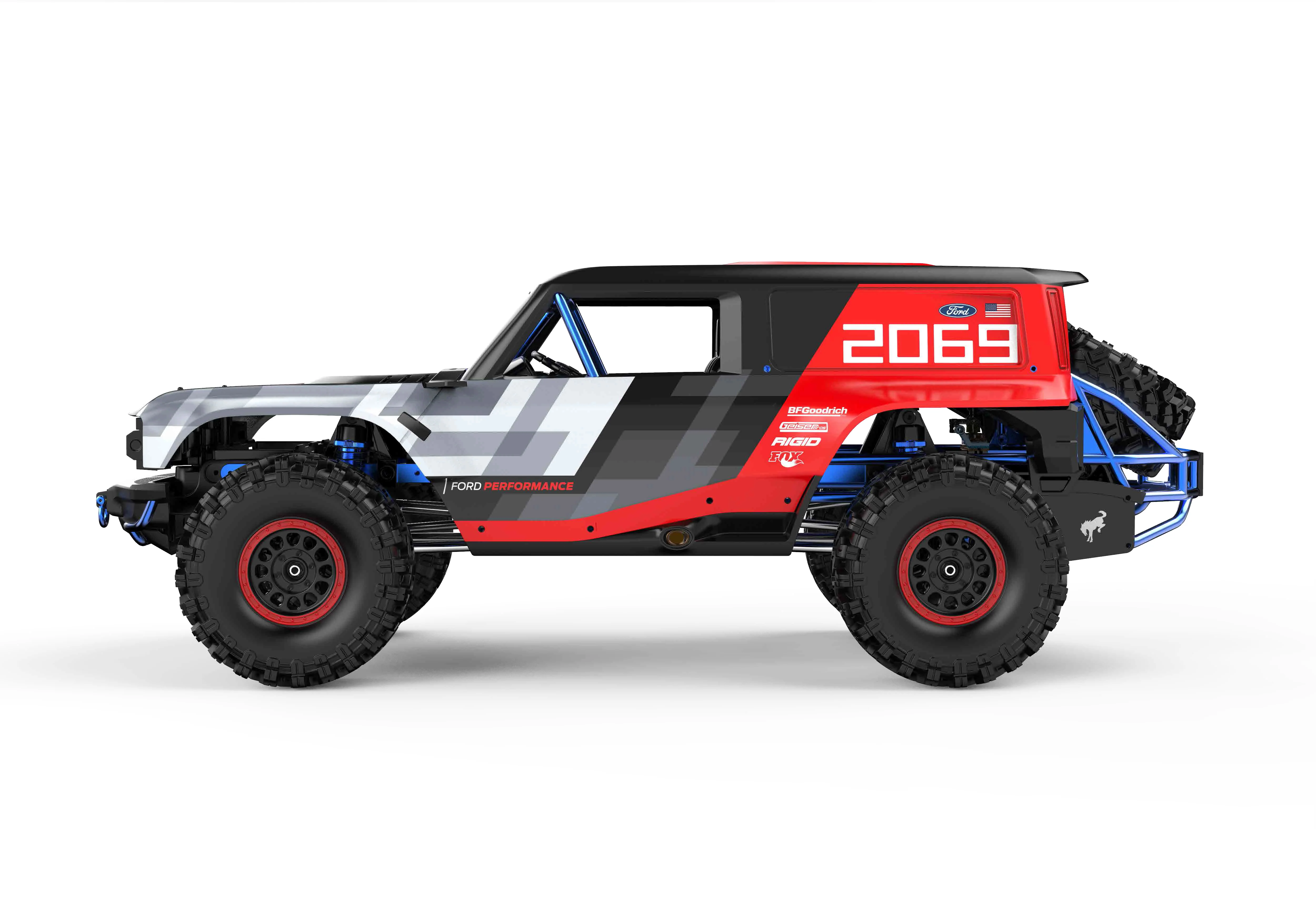 MJX Hyper Go H8P 1:8 RC Car Licensed Ford Bronco R Baja 1000 Standard Version - Image 2