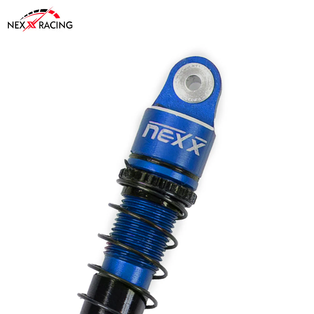 Nexx Racing 45mm Oil Shocks (4pcs) for 1/24 RC Crawler FMS FCX24/ FCX18 Hummer EV - BLUE - Image 2