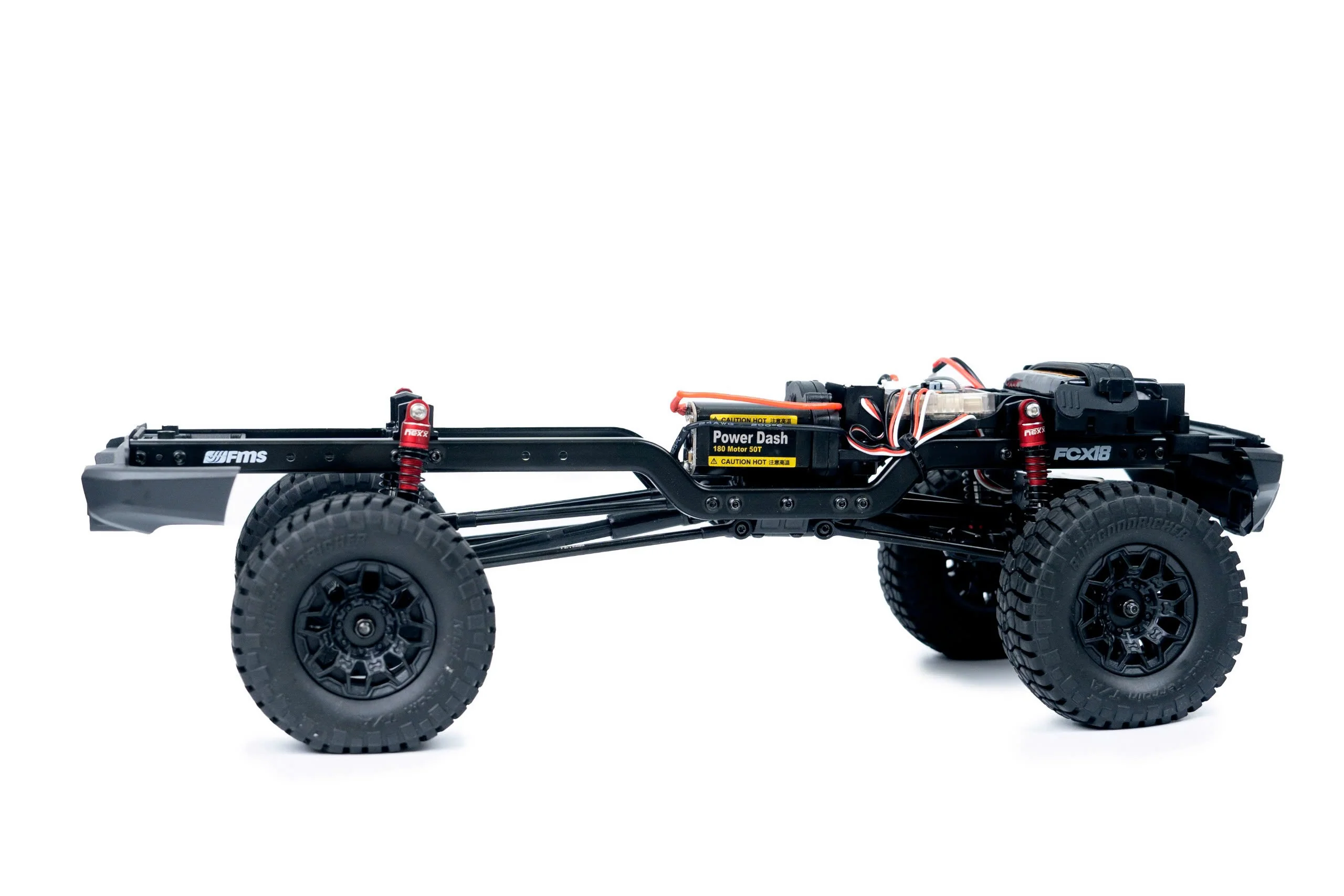 Nexx Racing 45mm Oil Shocks (4pcs) for 1/24 RC Crawler FMS FCX24/ FCX18 Hummer EV - RED - Image 5
