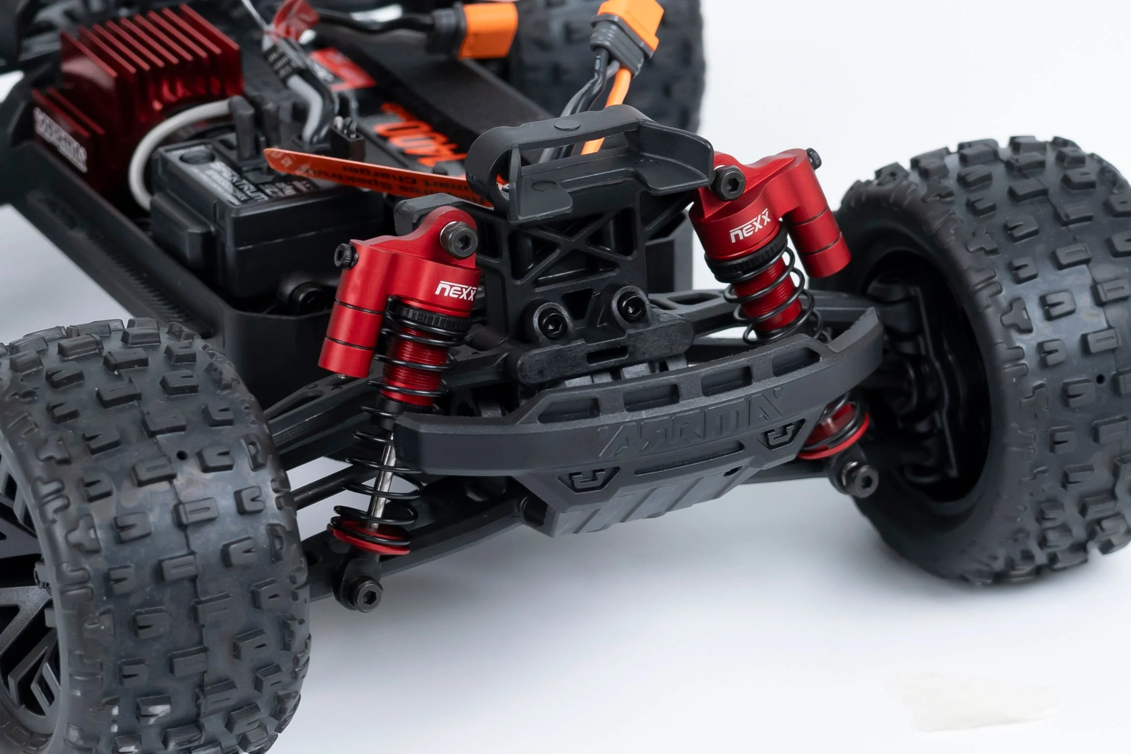 Nexx Racing 58mm Reservoir Shocks (4pcs) for Arrma 1:18 GRANITE/ TYPHON/ MOJAVE - RED - Image 3