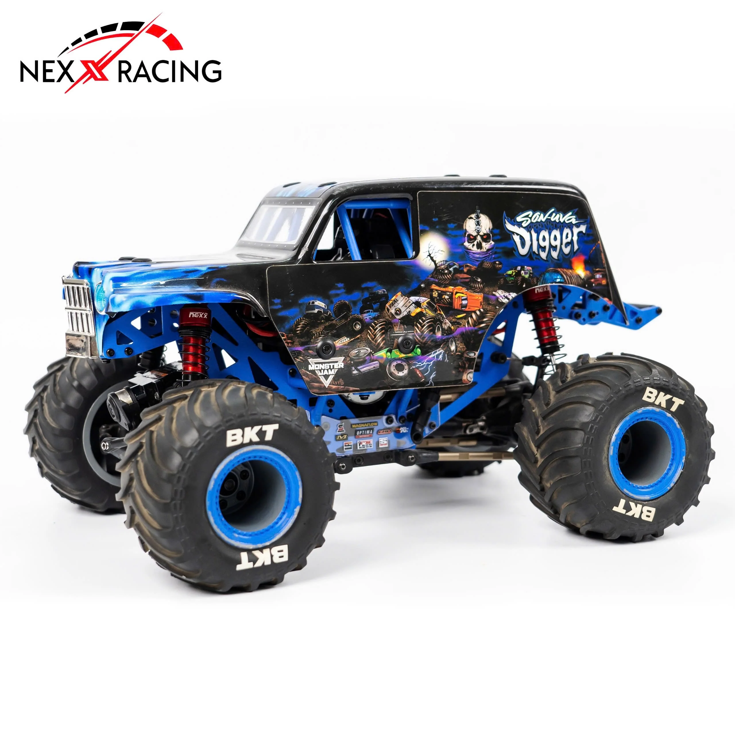Nexx Racing 65mm Oil Shocks (4pcs) for 1/18 Mini LMT - Blue - Image 2