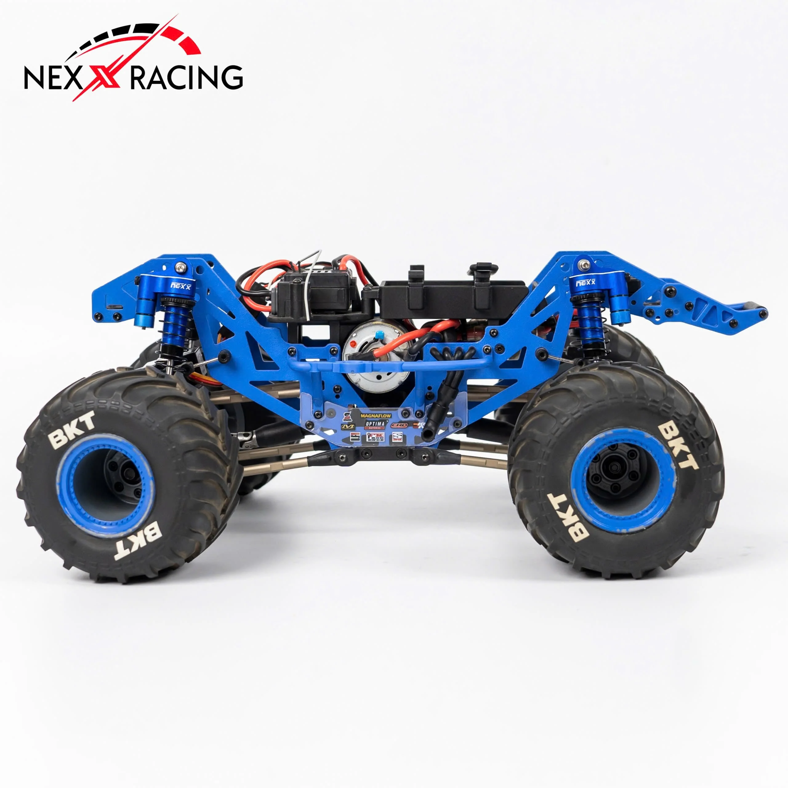 Nexx Racing 65mm Reservoir shocks (4pcs) for 1/18 Mini LMT - Blue - Image 3