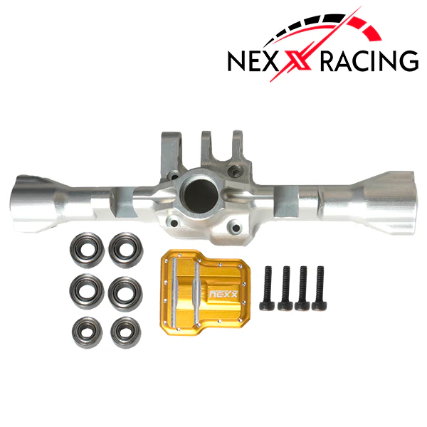 Nexx Racing CNC Alu Rear Axle Housing For TRX4M ( Included Bearing )-Silver - Image 3