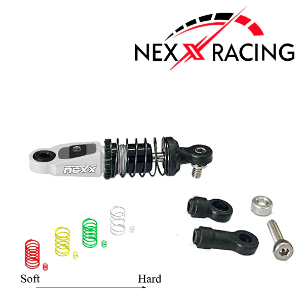 Nexx Racing Dual Spring Center Oil Shock Premium - SLIVER