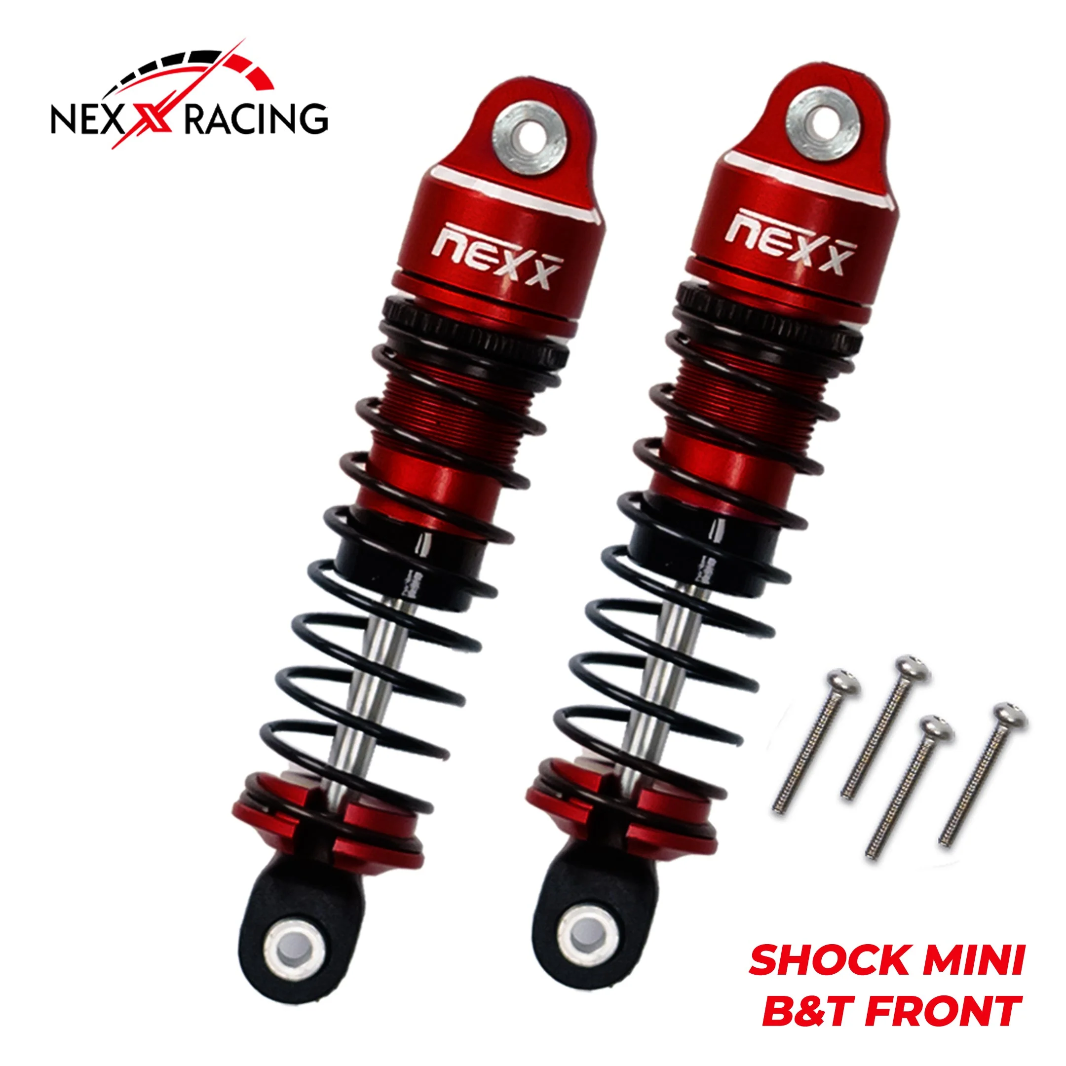 Nexx Racing Front Oil shock (2pcs) for Mini-T& Mini-B - RED - Image 2