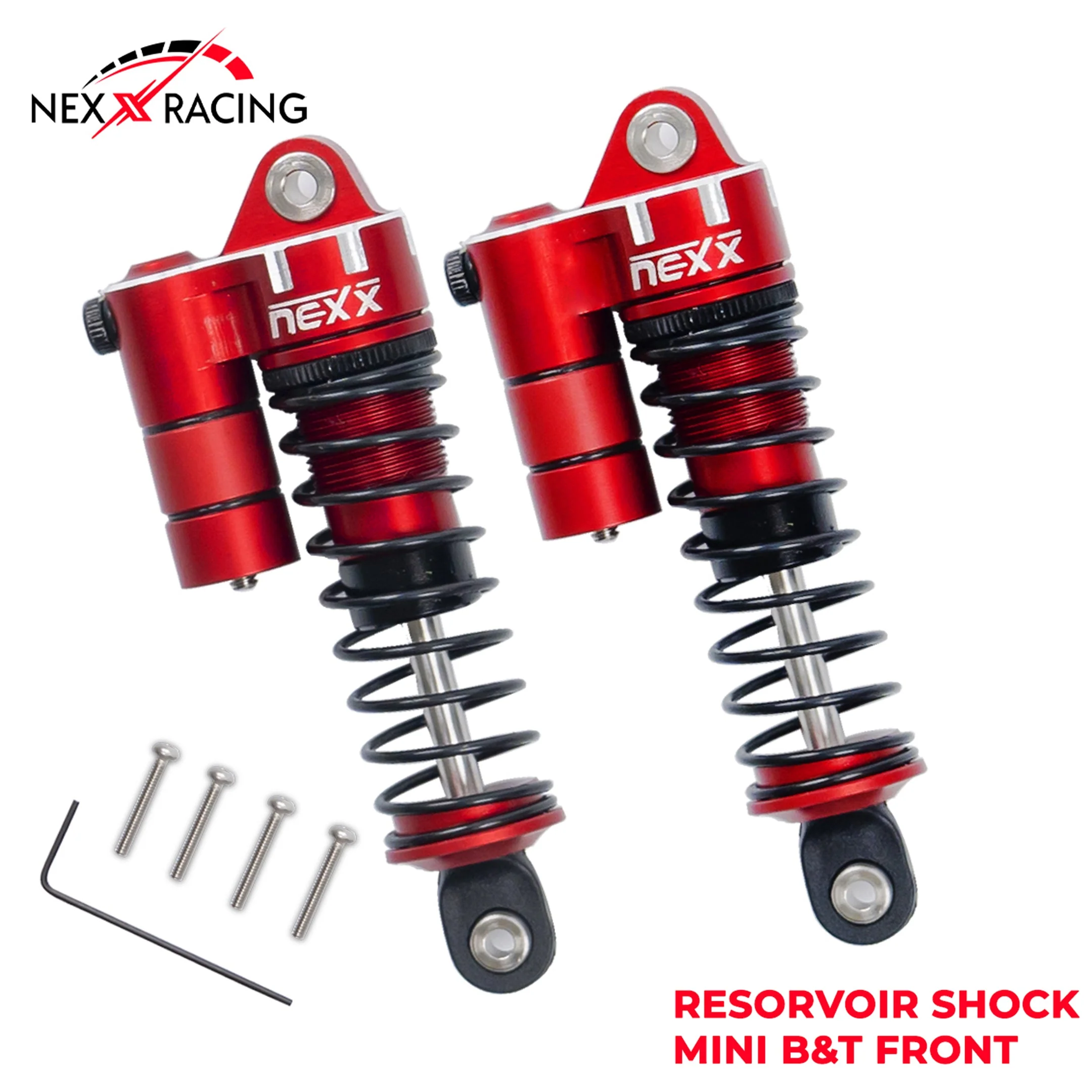 Nexx Racing Front Reservoir shock (2pcs) for Mini-T& Mini-B - RED - Image 2
