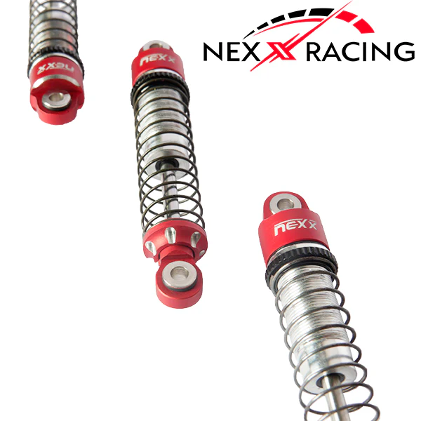 Nexx Racing Oil Shock (4pcs) for 1/18 TRX-4M - RED - Image 3