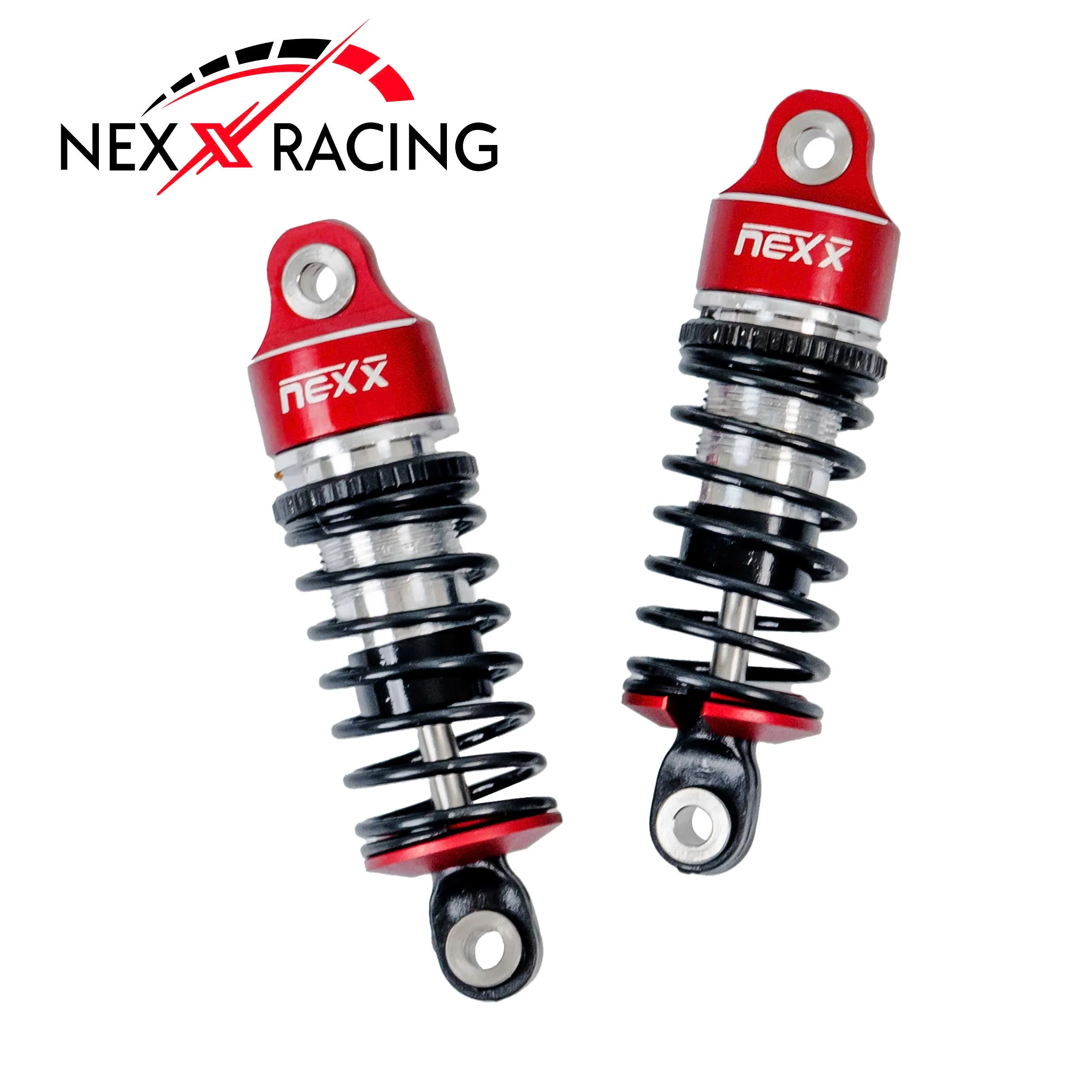 Nexx Racing Oil Shock (4pcs) for Losi 1/12 Nascar - Red - Image 2