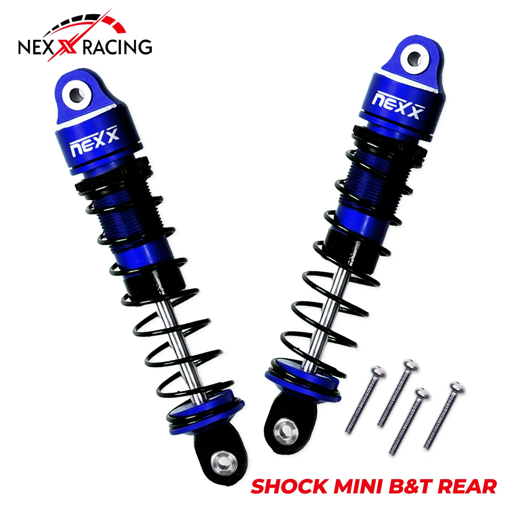 Nexx Racing Rear Oil shock (2pcs) for Mini-T& Mini-B - BLUE - Image 2