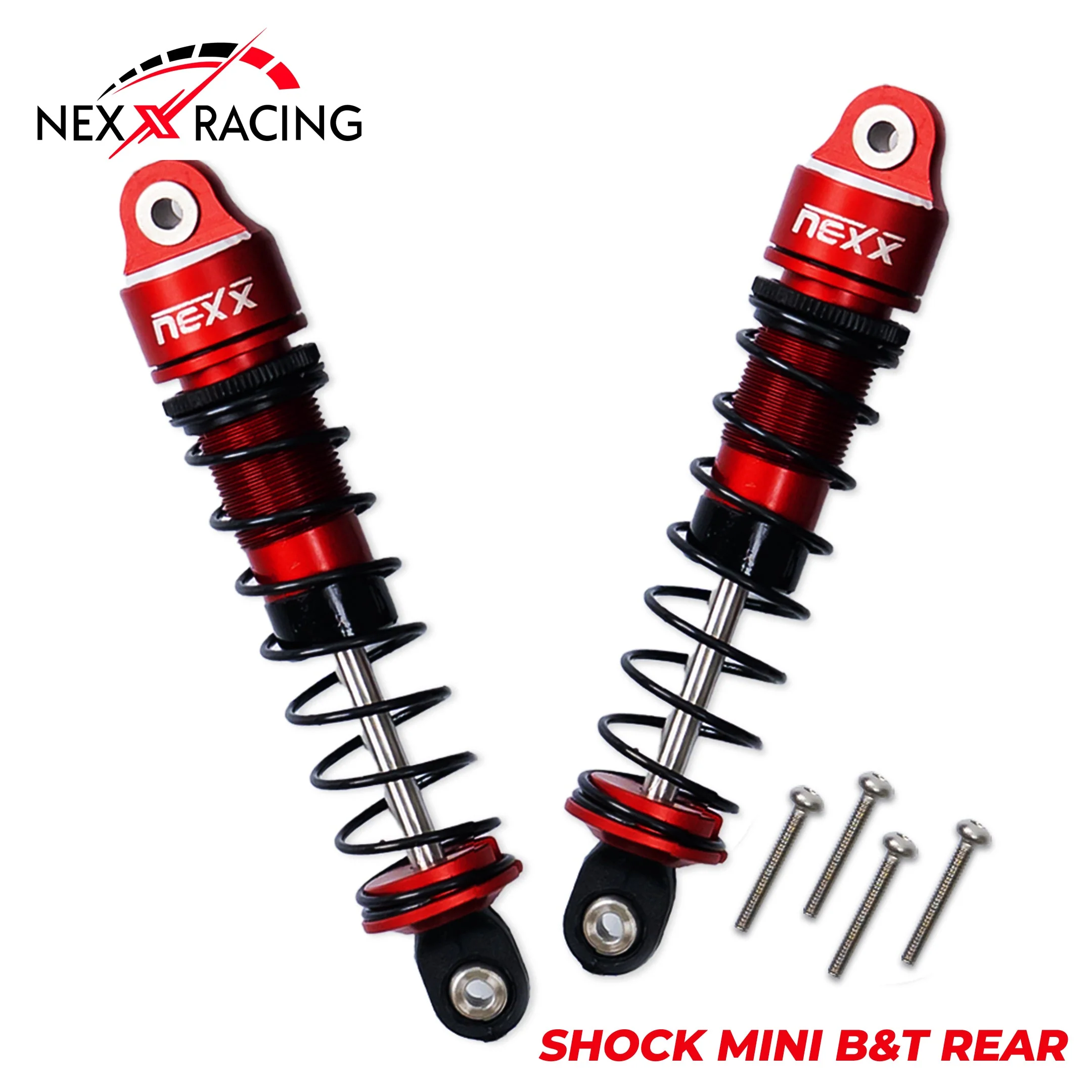 Nexx Racing Rear Oil shock (2pcs) for Mini-T& Mini-B - RED - Image 2