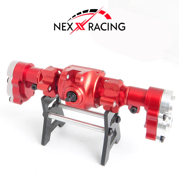 Nexx Racing Rear Housing Alu 7075 T6 For FMS FCX24 Max Smasher & Power Wagon (Red) - Image 2